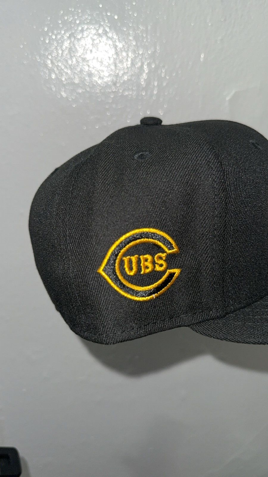 New Era New Era 59fifty black Chicago Cubs fitted hat size 7 1/8 Size ONE SIZE - 3 Thumbnail
