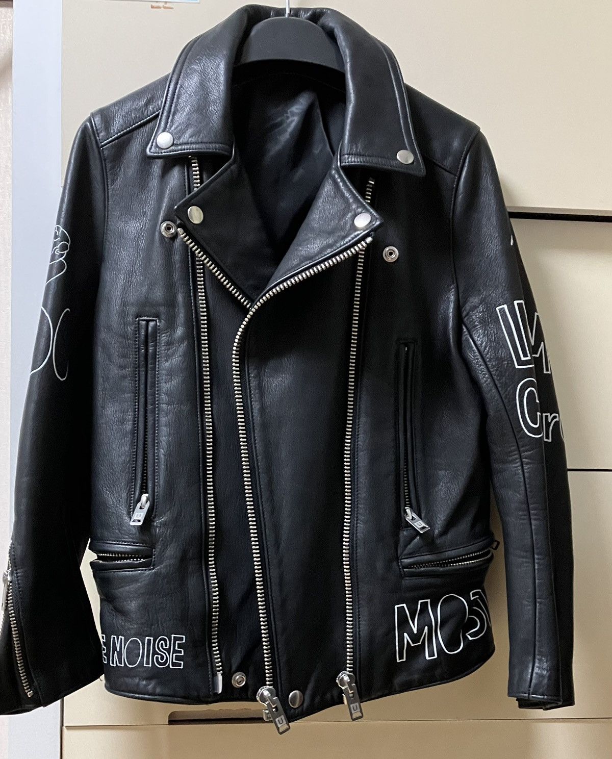 Undercover undercover Leather jacket with a blackBlack and white skull |  Grailed