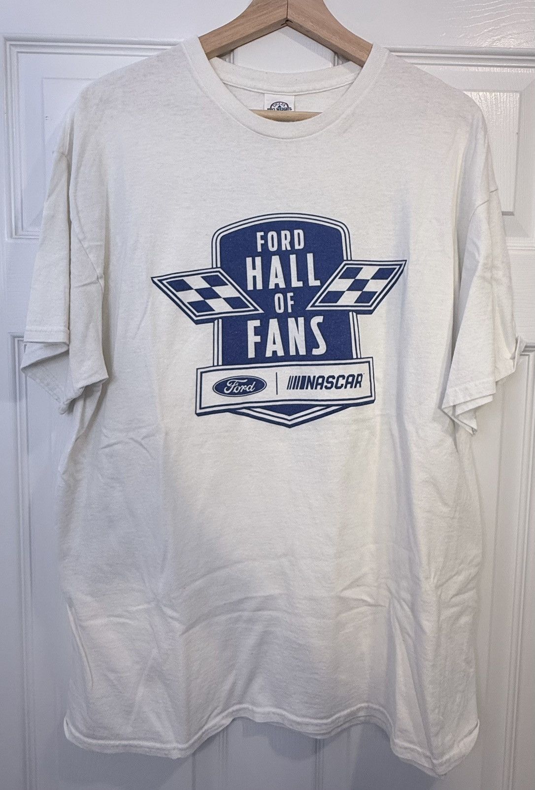 Vintage Ford NASCAR Hall of Fans Promo Tee White XL Delta Pro Weight Size US XL / EU 56 / 4 - 1 Thumbnail
