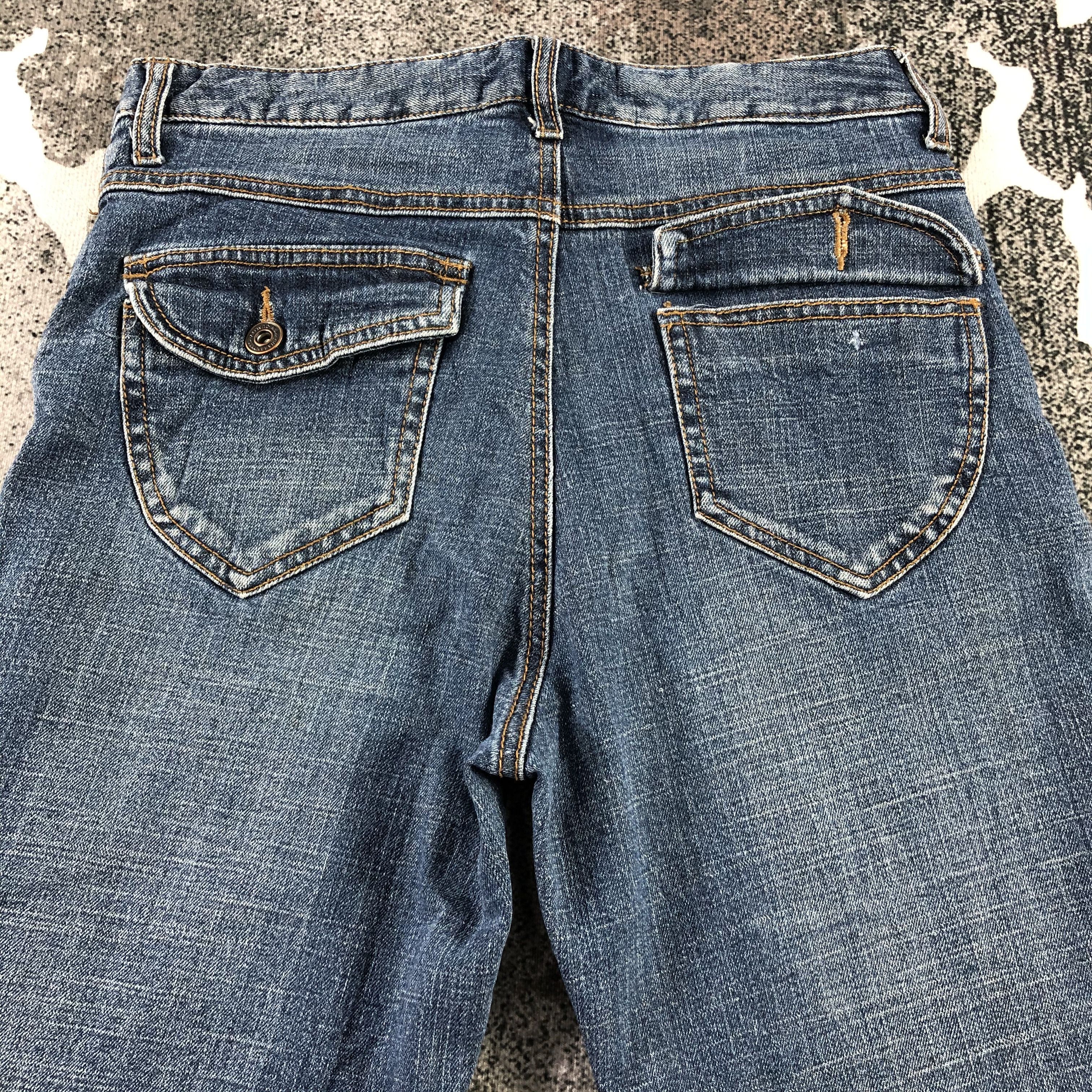 Japanese Brand Vintage Japanese Brand Bush Pants Jeans Flare Denim KJ1314 Size US 28 / EU 44 - 4 Thumbnail