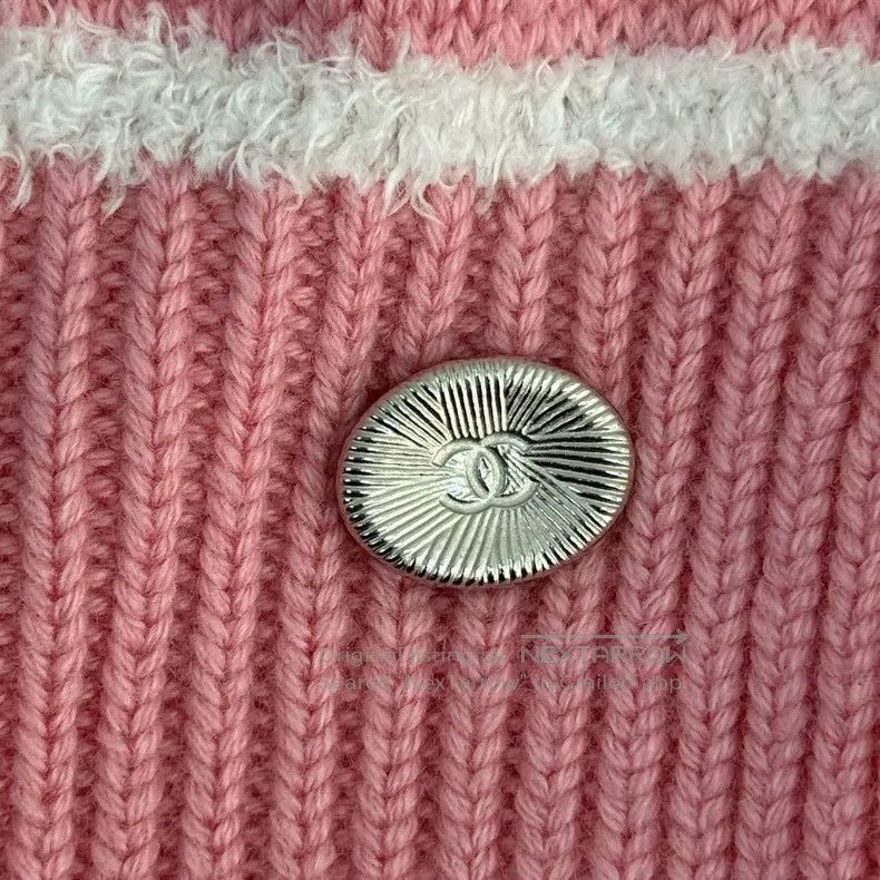 Chanel Chanel White and pink striped cashmere knitted sweater Size XS / US 0-2 / IT 36-38 - 8 Thumbnail