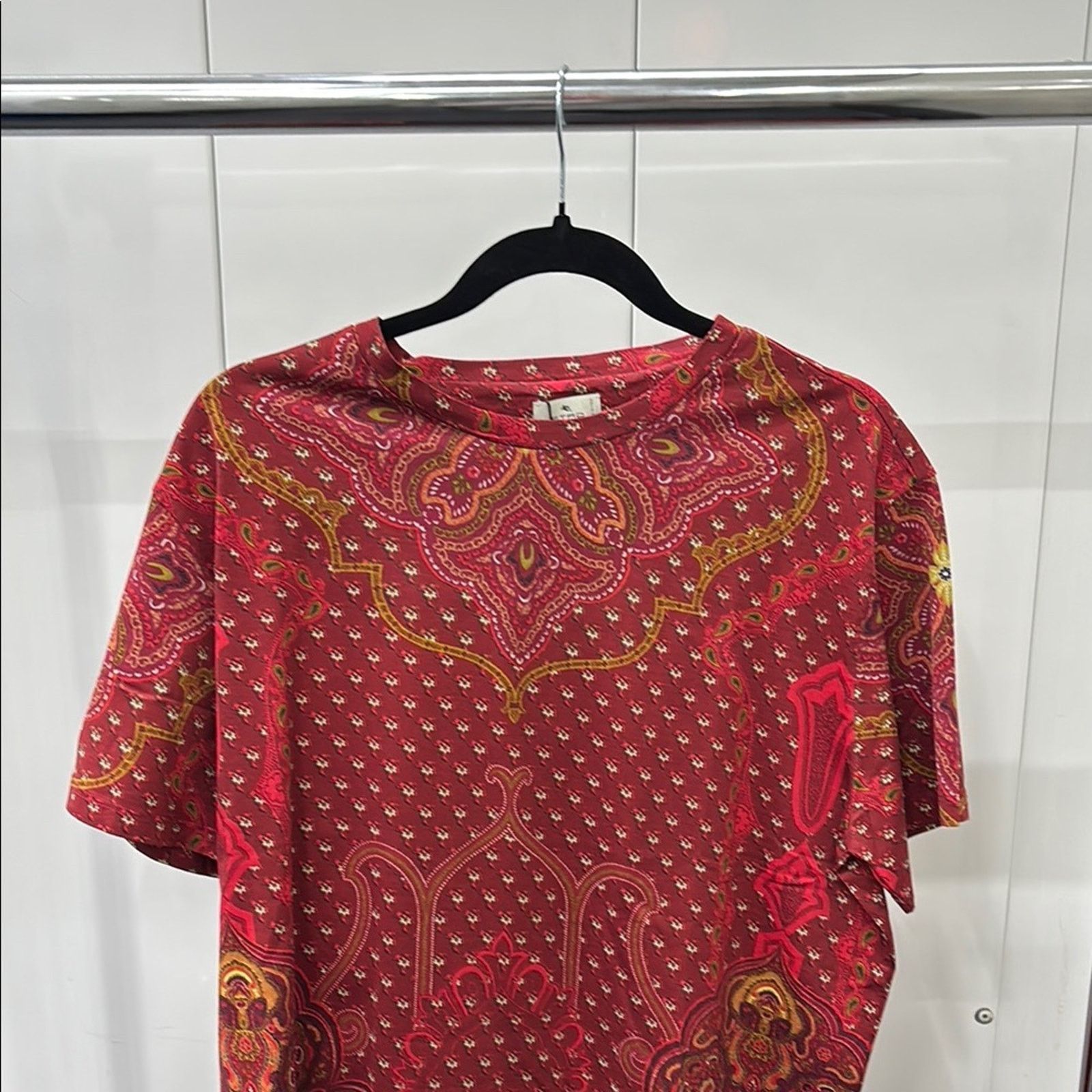 Etro NWT Etro Red Short Sleeve Tee with Paisley Print Size XL Size US XL / EU 56 / 4 - 3 Thumbnail