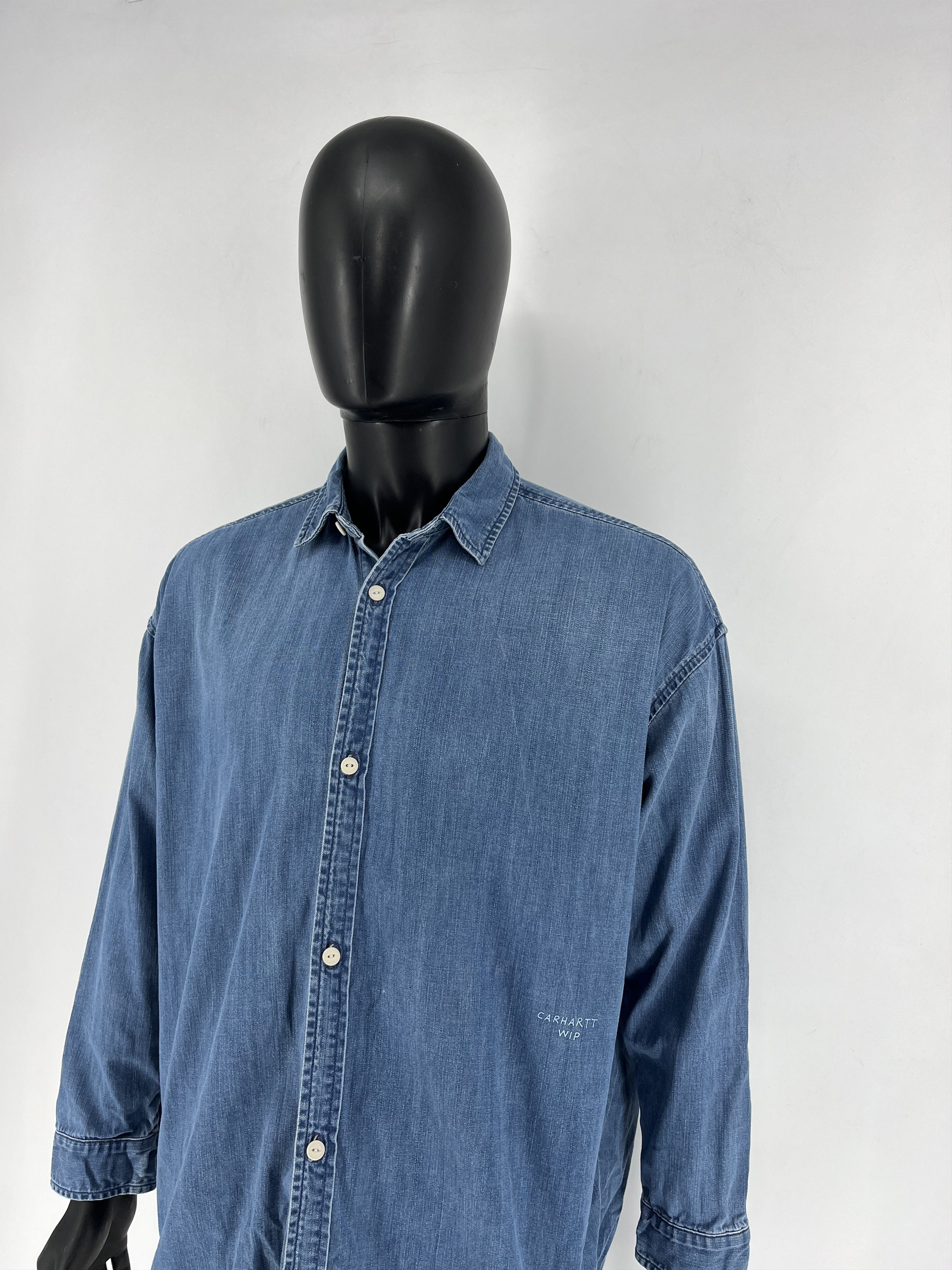 Carhartt Vintage Carhartt WIP Denim Weldon Shirt Washed Blue Size US M / EU 48-50 / 2 - 4 Thumbnail