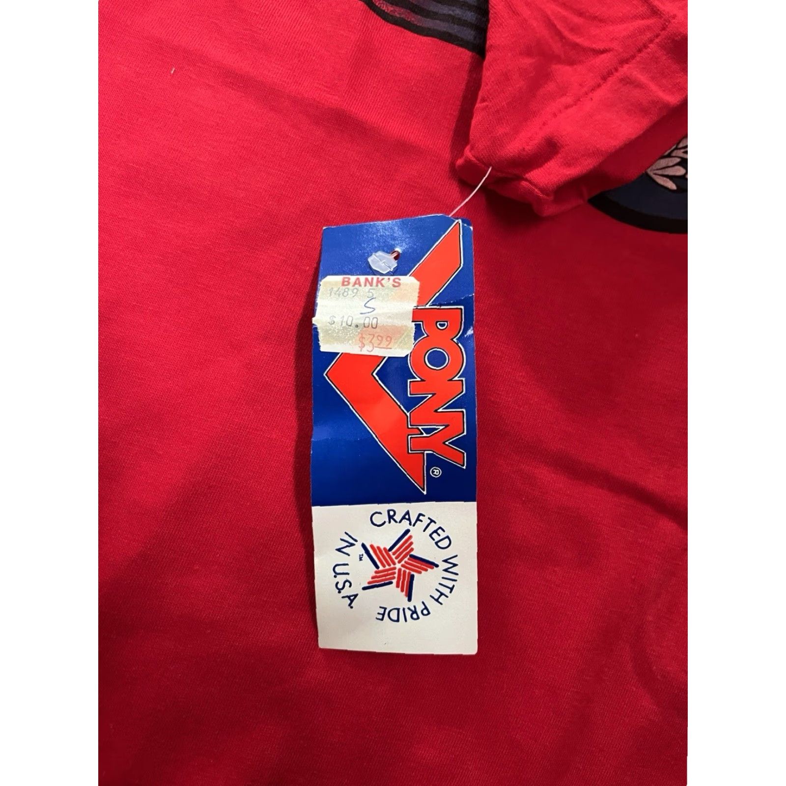 PONY VINTAGE PONY T-SHIRT Mens Small Deadstock NWT 90s Made in USA Red Graphic Crew Neck Size US S / EU 44-46 / 1 - 2 Thumbnail