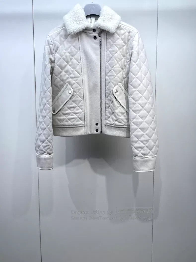 Hermes Hermes Lamb fur collar wool jacket. Size XS / US 0-2 / IT 36-38 - 1 Thumbnail