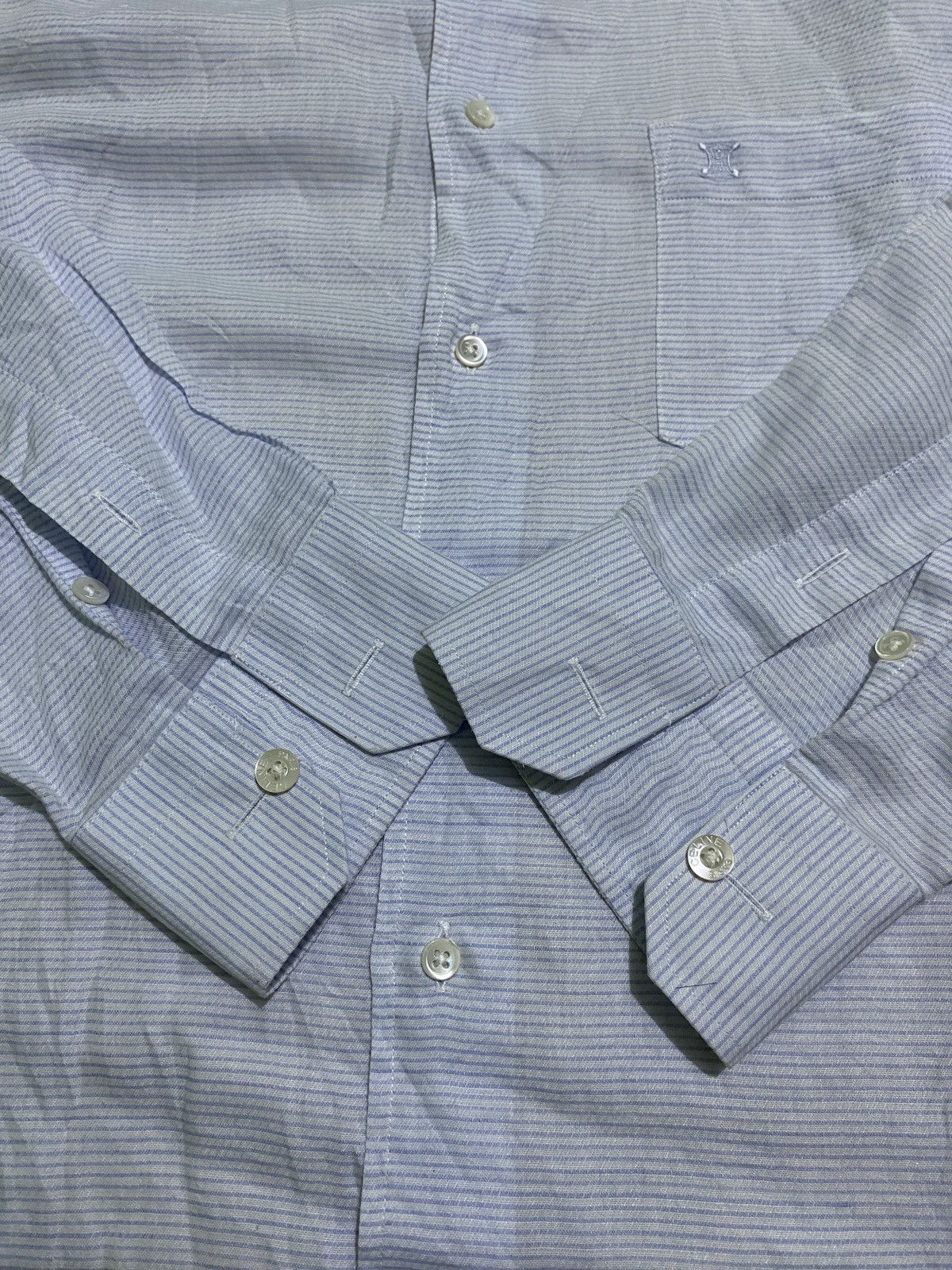 Celine × Hedi Slimane Vintage Celine shirt stripe Size US S / EU 44-46 / 1 - 3 Thumbnail