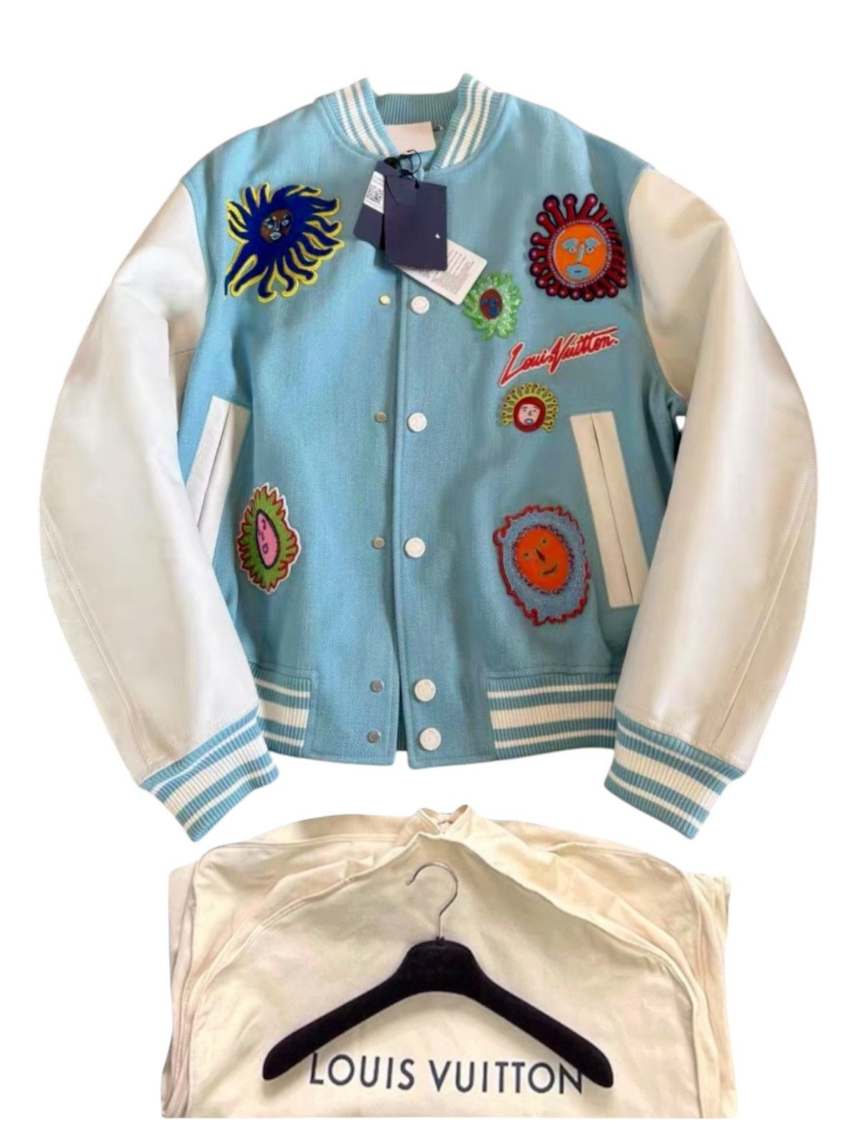 Louis Vuitton × Yayoi Kusama Louis Vuitton x Yayoi Kusama 52 Embroidered Varsity Jacket Size US L / EU 52-54 / 3 - 1 Thumbnail