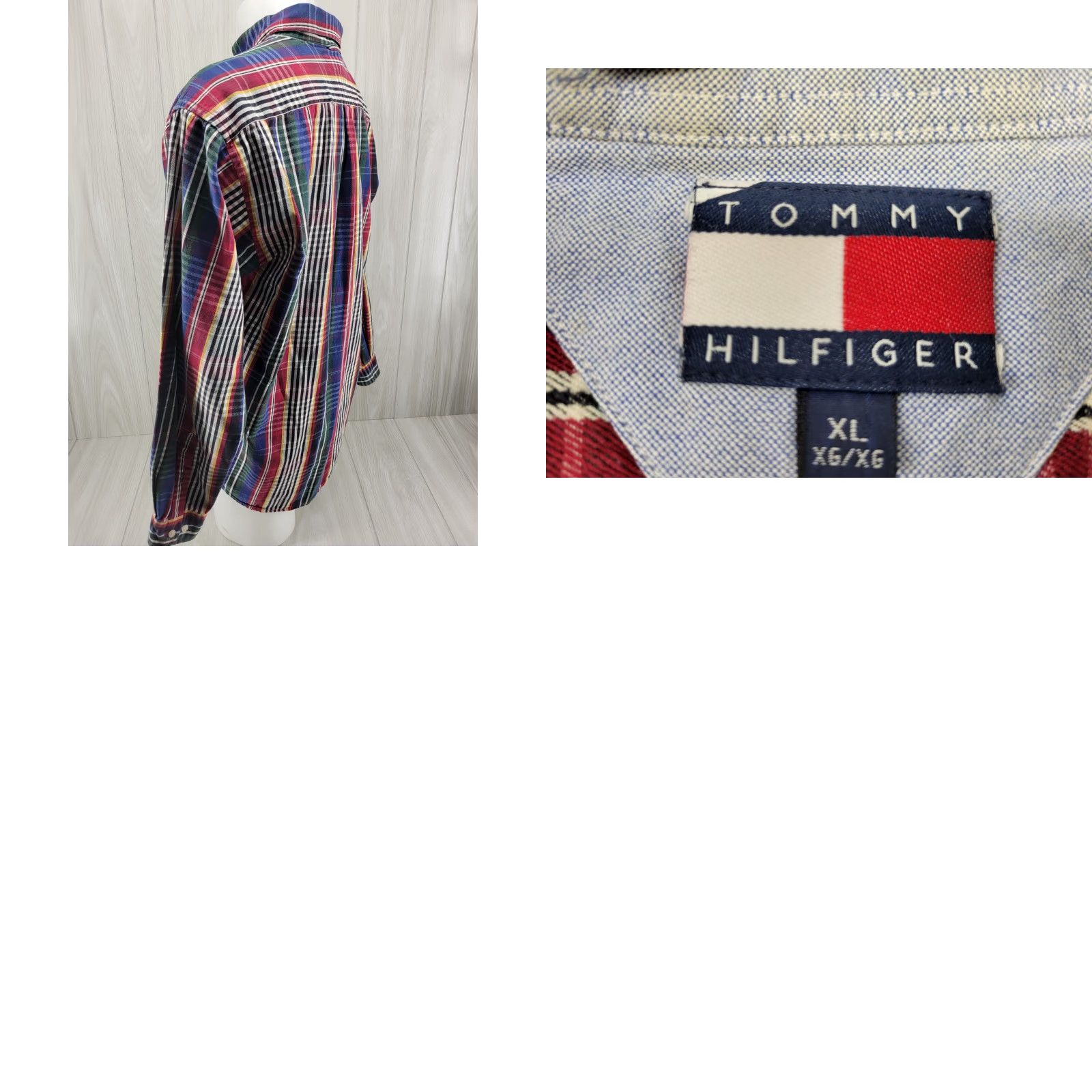 Tommy Hilfiger VTG Tommy Hilfiger Men Plaid Button Up Shirt XL 90s Crest Logo Cotton Multicolor Shirt Mens Button-Front Theme 90s Size US XL / EU 56 / 4 - 8 Thumbnail
