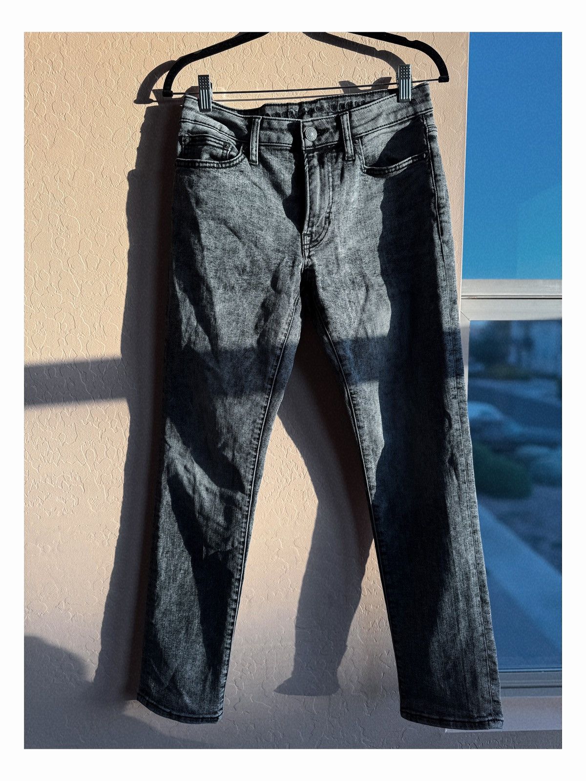 American Eagle Outfitters American Eagle Flex Skinny Jeans – Acid Wash Gray Size US 29 - 2 Thumbnail