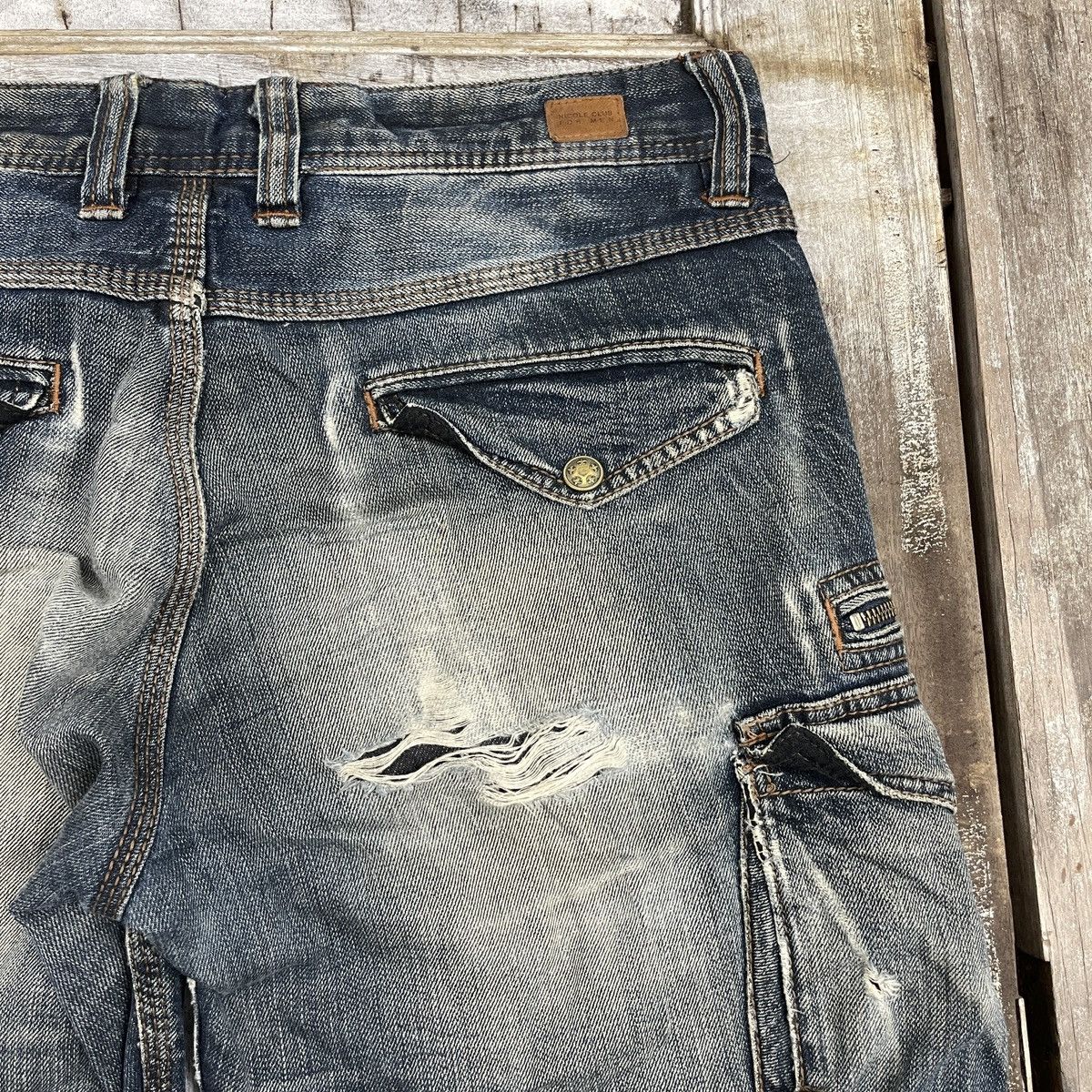 Japanese Brand × Matsuda × PPFM Distressed NicoleClub For Men Multipocket Cargo Jeans wc352 Size US 33 - 5 Thumbnail