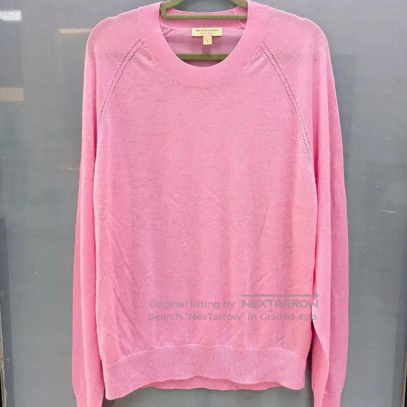 Burberry Burberry Pink Cashmere Women’s Knit Sweater. Size L / US 10 / IT 46 - 1 Thumbnail