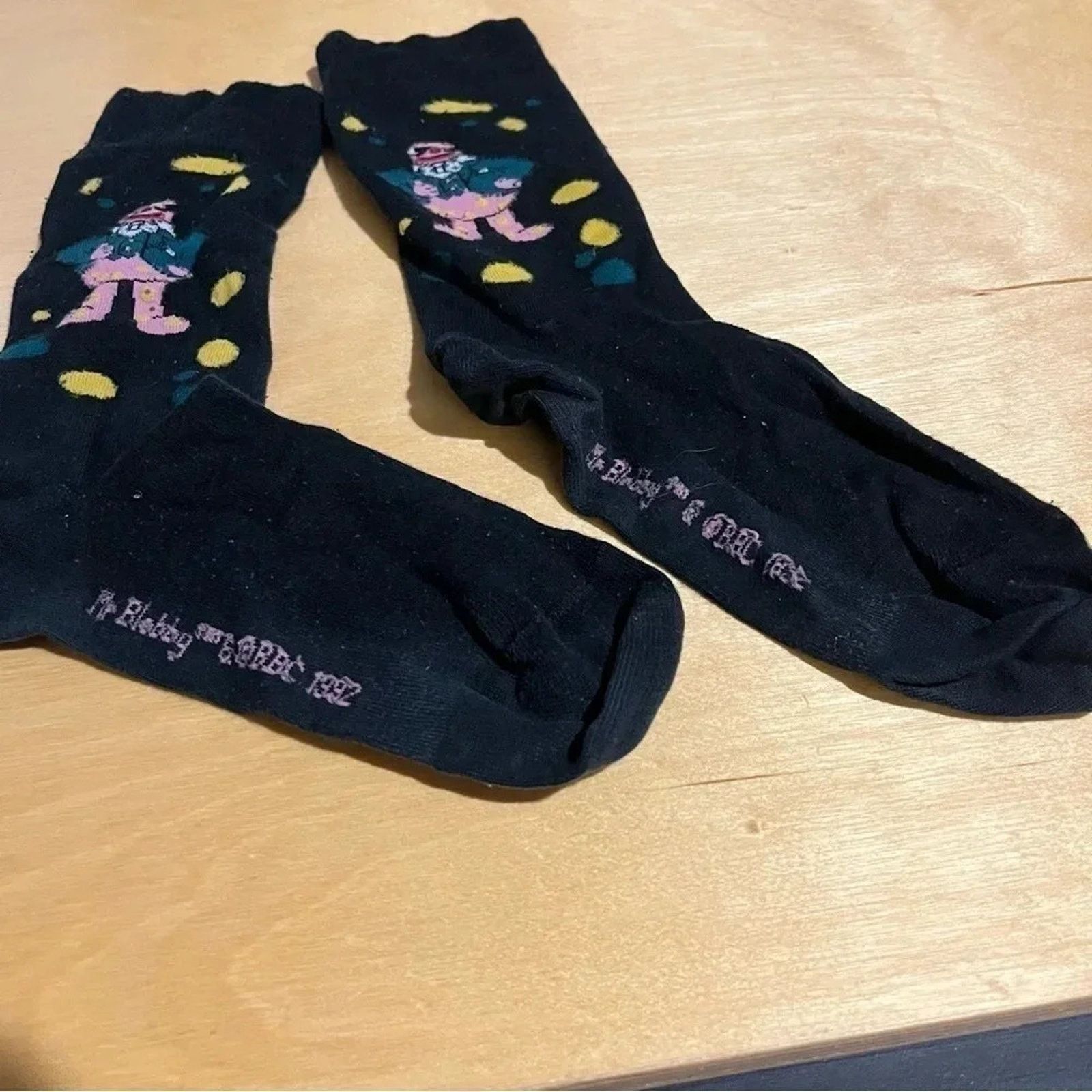 Other Mr. Blobby 1992 Black Socks Mens One Size Size 26 - 5 Thumbnail
