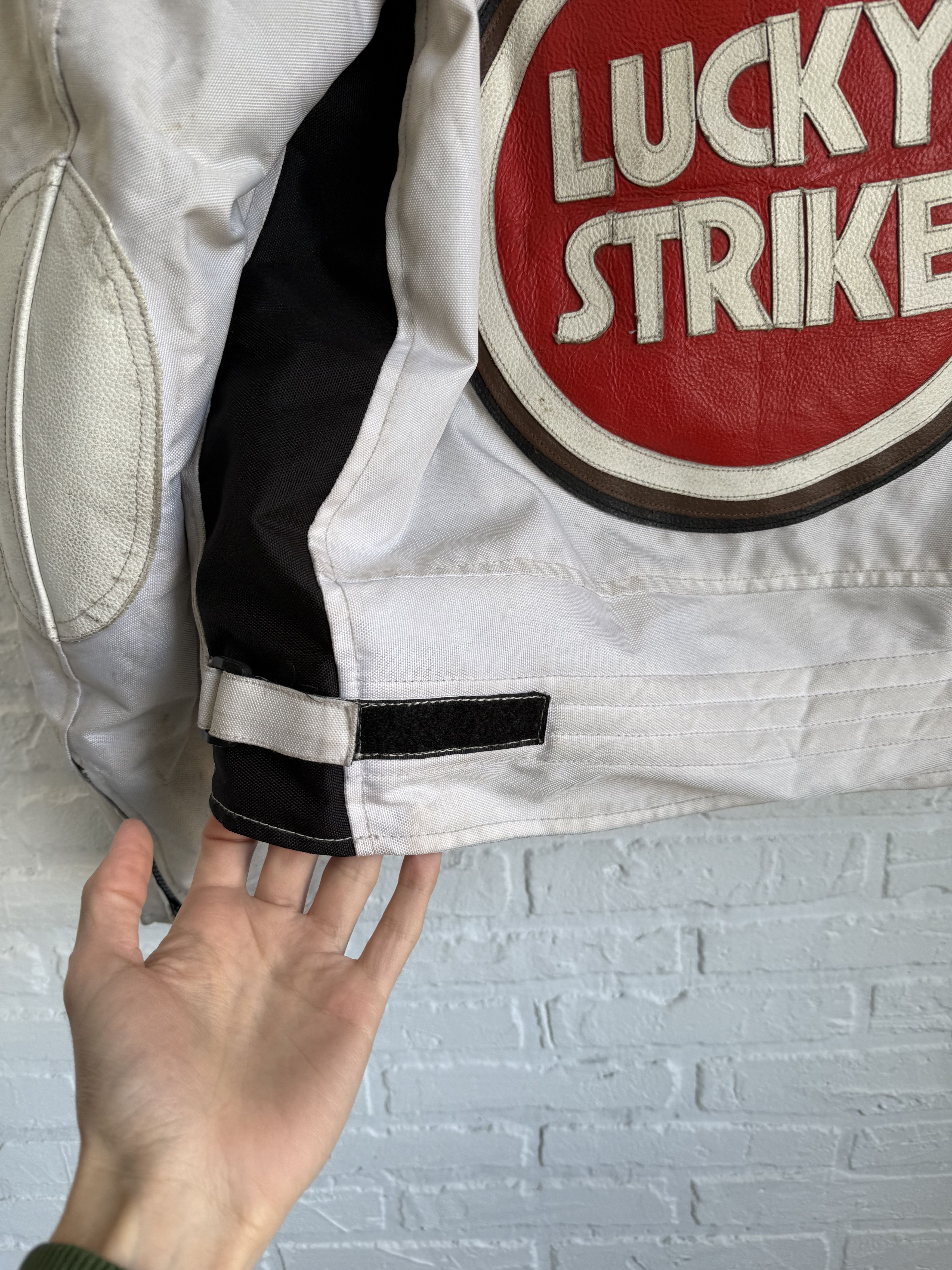 Vintage Vintage Lucky Strike Racing Jacket Moto Biker Leather Size US L / EU 52-54 / 3 - 19 Thumbnail