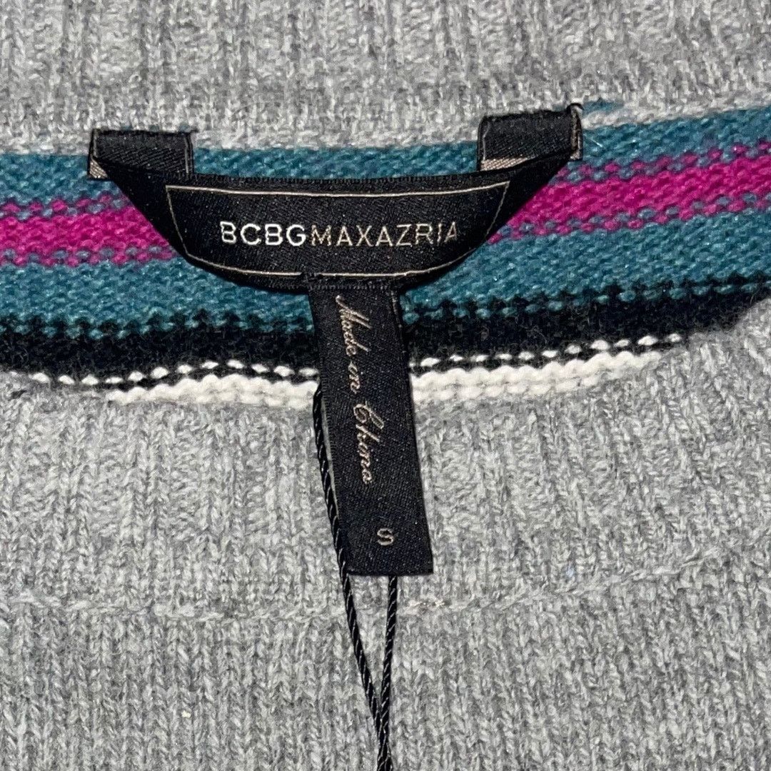 Bcbgmaxazria Oversized Cropped Sweater Puff Sleeves Merino Wool Blend NWT Size S / US 4 / IT 40 - 4 Thumbnail