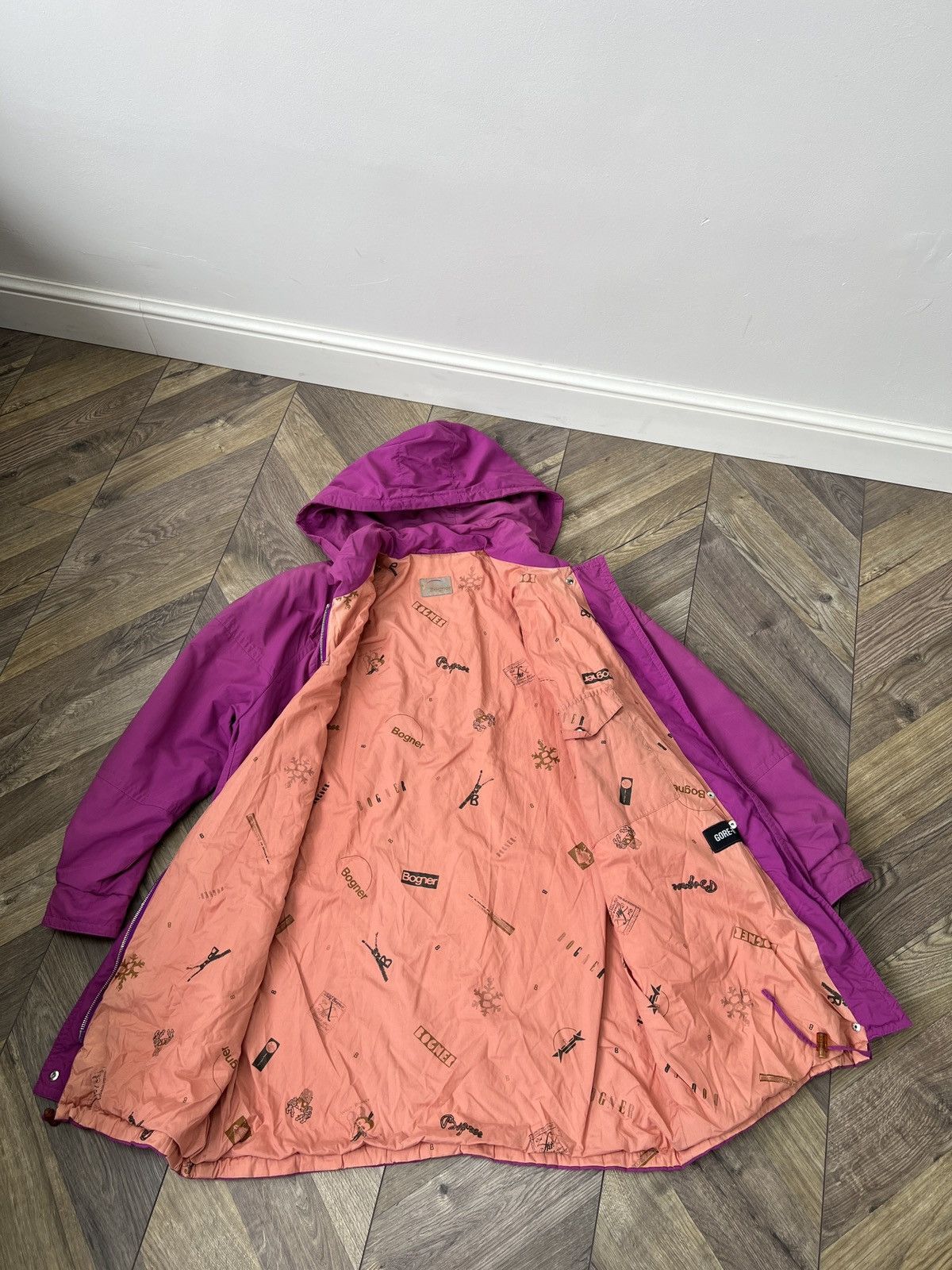 Bogner Vintage Bogner Women’s Magenta Hooded Parka Outdoor Jacket Size L / US 10 / IT 46 - 8 Thumbnail