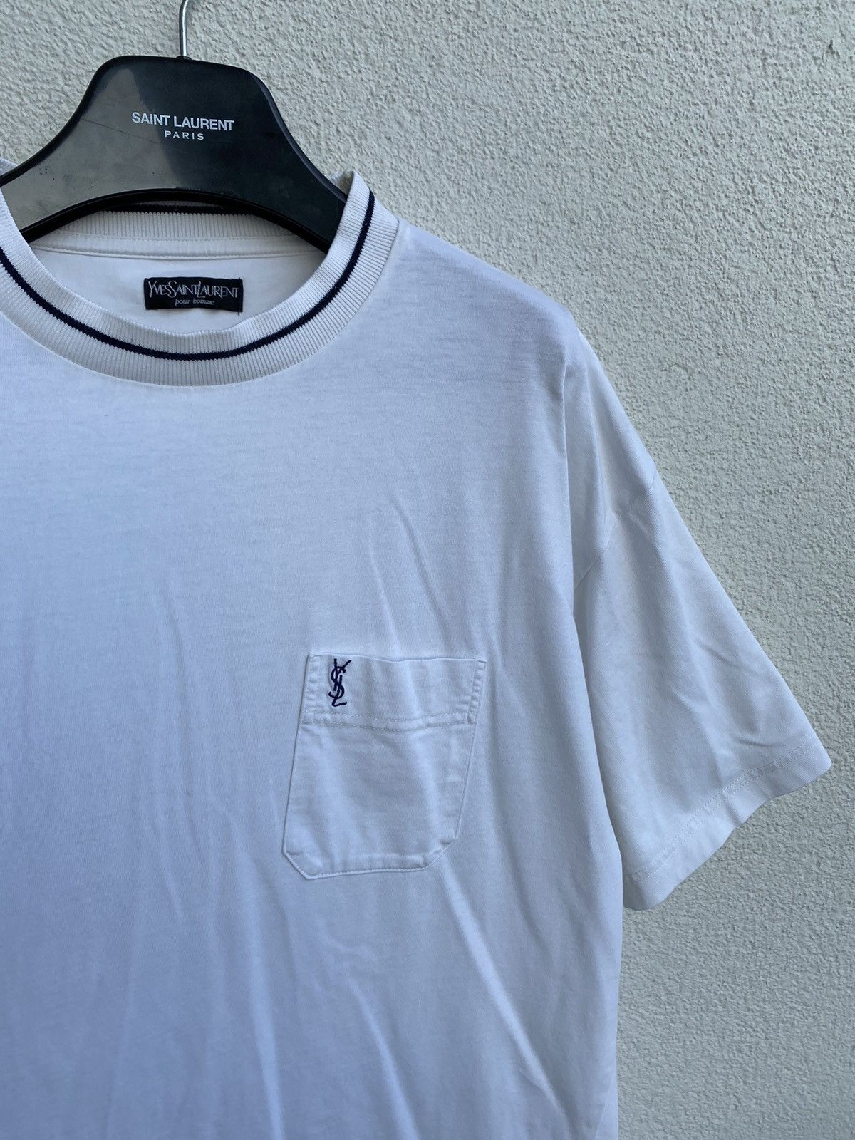Yves Saint Laurent 90s YSL T-Shirt White Size US XL / EU 56 / 4 - 10 Thumbnail