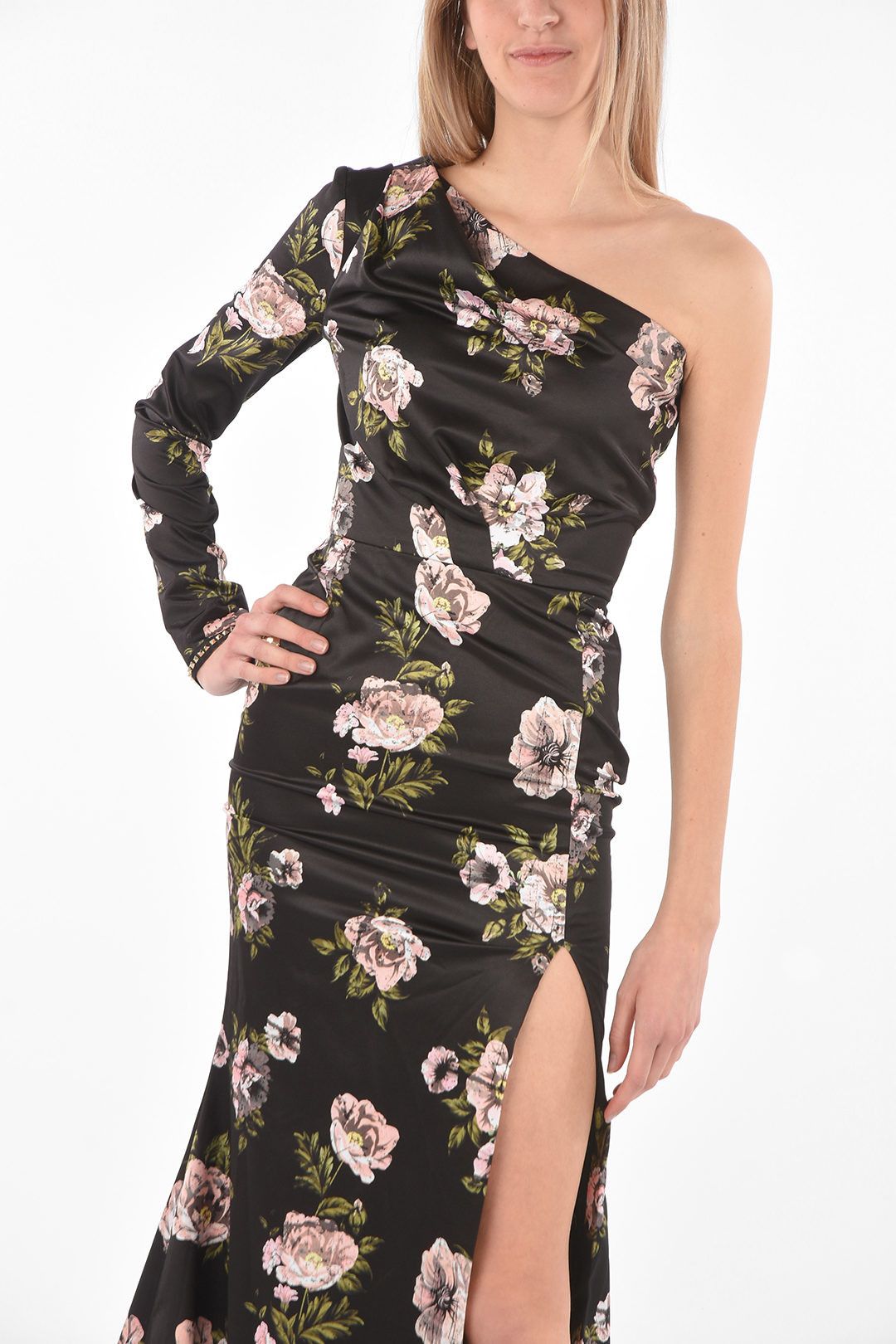 Philipp Plein og1mm0824 Side Split One-Shoulder Dress in Multicolor Size S / US 4 / IT 40 - 8 Thumbnail