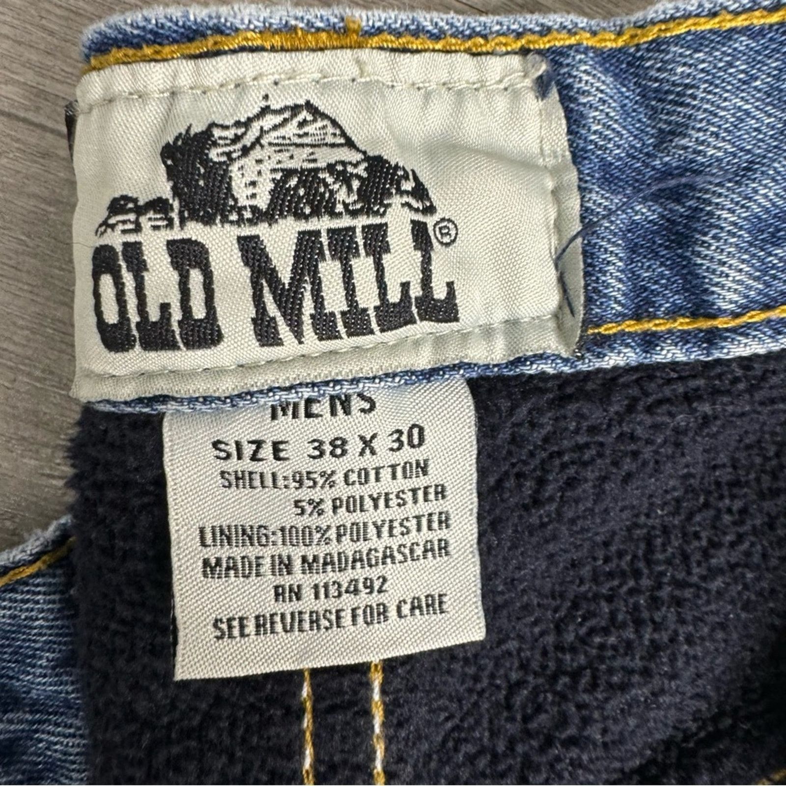 Vintage 37X28.5 Vintage Fleece Lined Jeans Gropcore Winter Workwear Size US 37 - 9 Thumbnail