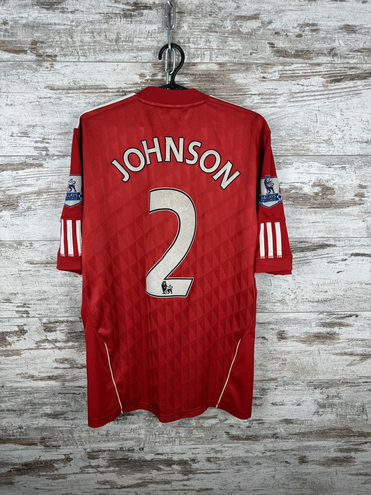 Adidas Mens Vintage Adidas Liverpool FC Johnson 2 T-shirt jersey Size US M / EU 48-50 / 2 - 1 Thumbnail