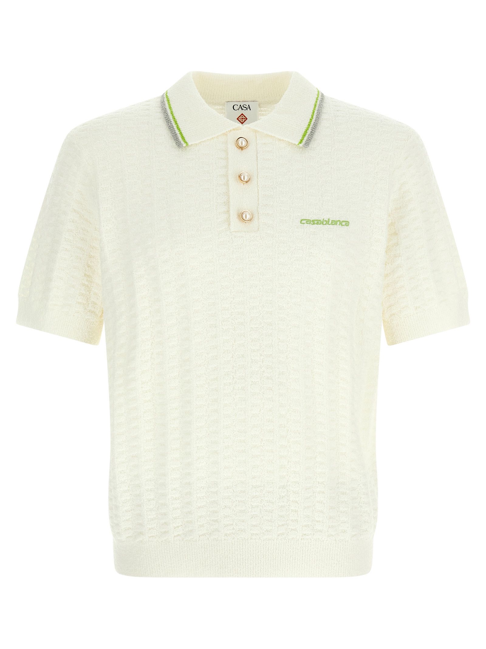 Casablanca 'TennisBouclé' polo shirt Size US S / EU 44-46 / 1 - 1 Thumbnail