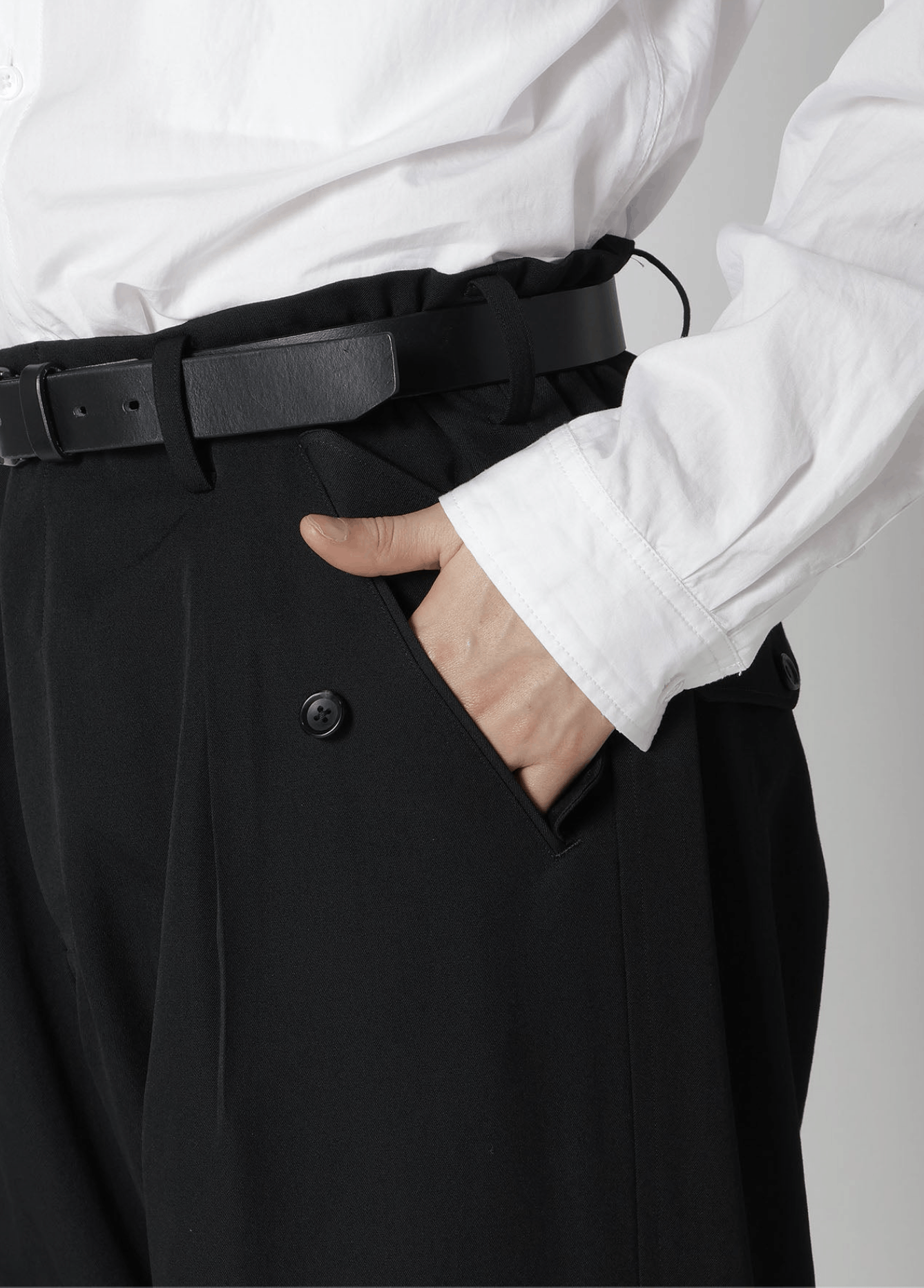 Yohji Yamamoto Yohji Yamamoto Pour Homme - W/GABARDINE FRONT TUCK PANTS Size US 30 / EU 46 - 15 Thumbnail