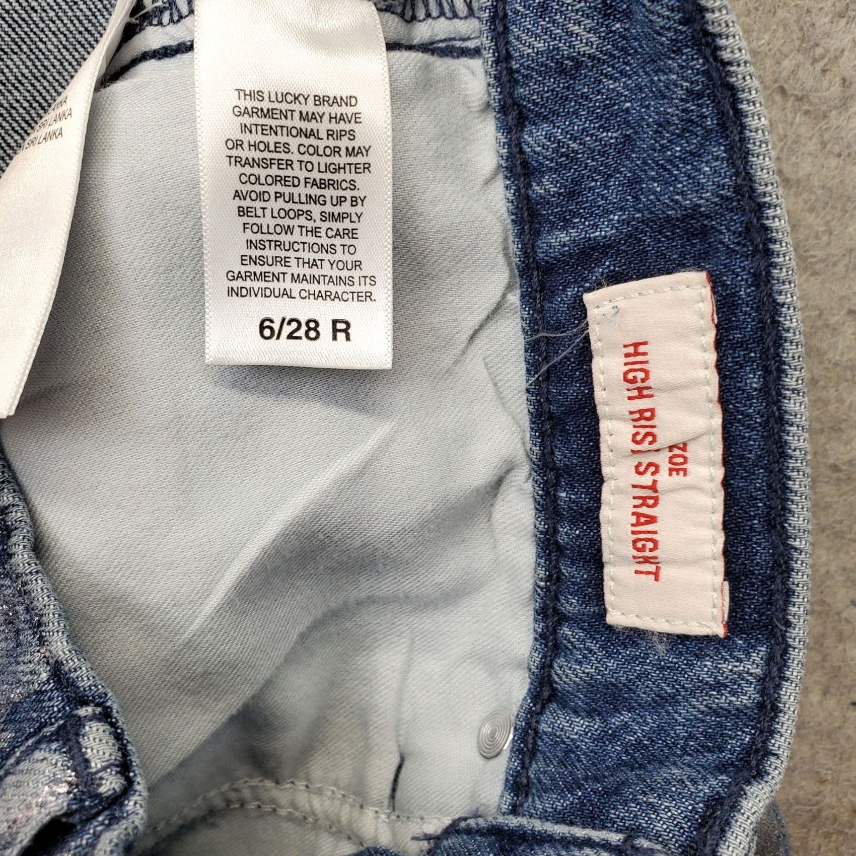 Lucky Brand Lucky Brand Jeans Womens 6/28 Denim High Rise 5-Pocket Design Straight Leg Jeans Size 28" / US 6 / IT 42 - 7 Thumbnail