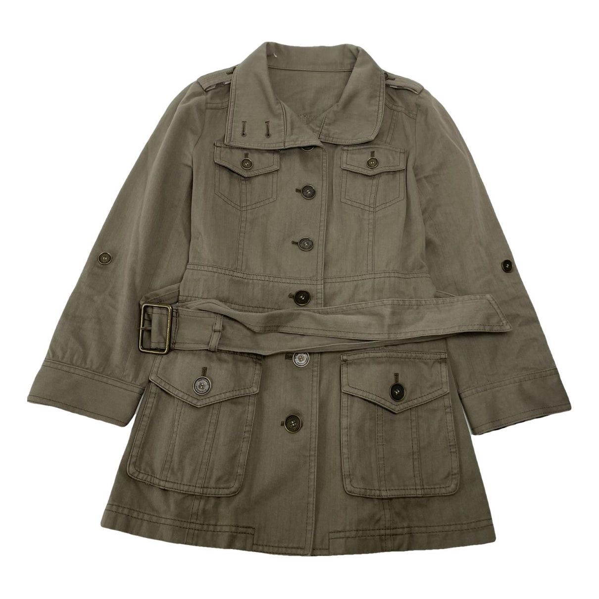 Burberry Kensington Khaki Cotton Trench Coat Size S / US 4 / IT 40 - 1 Thumbnail