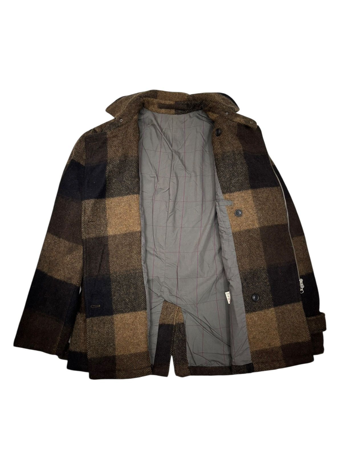 PPFM PPFM AW02 Wool Plaid Belted Moto Jacket Size US L / EU 52-54 / 3 - 7 Thumbnail