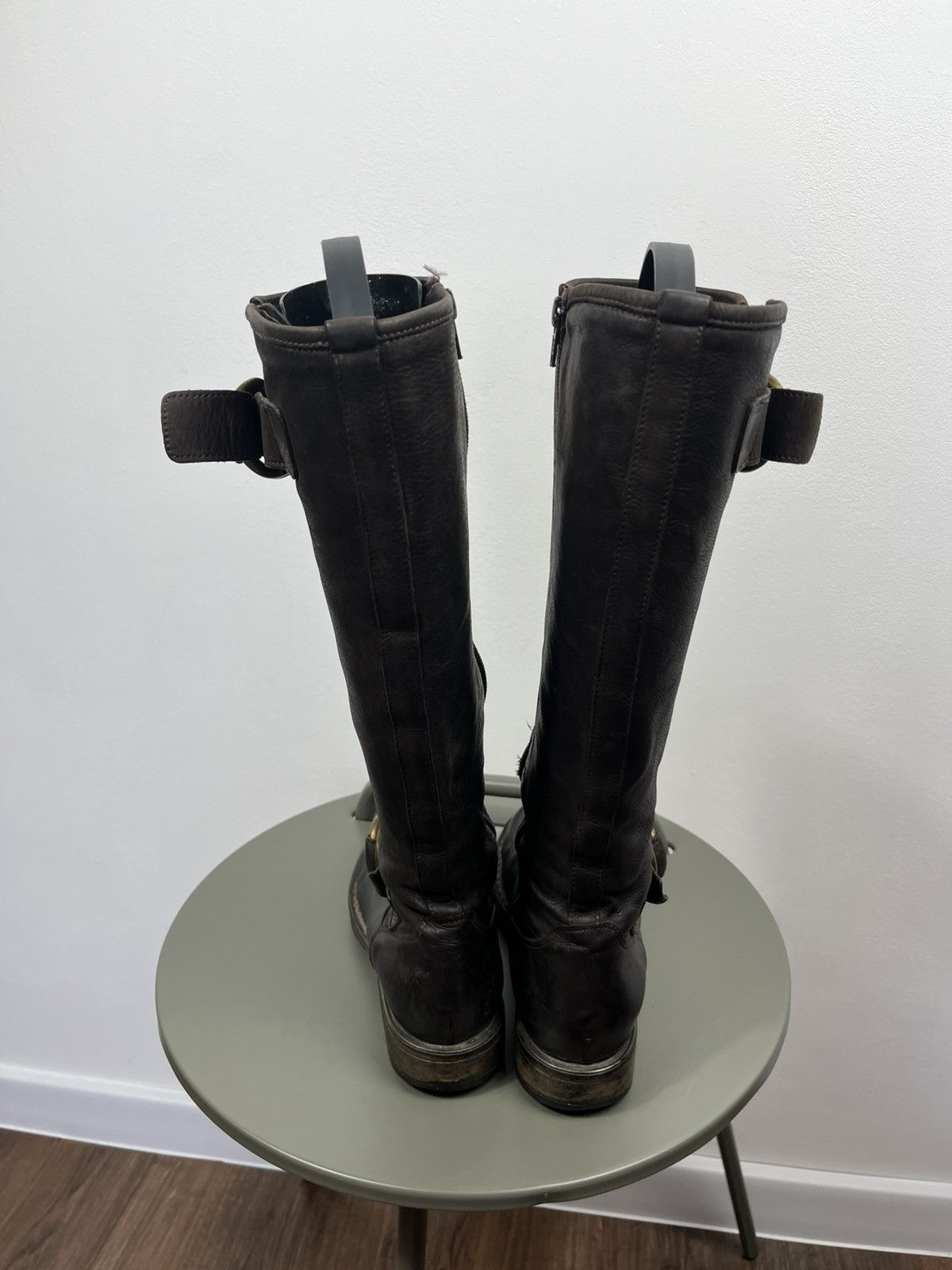 Other Women’s Brown Leather Knee High Boots Ring Strap Riding 37 Size US 6 / IT 36 - 10 Thumbnail