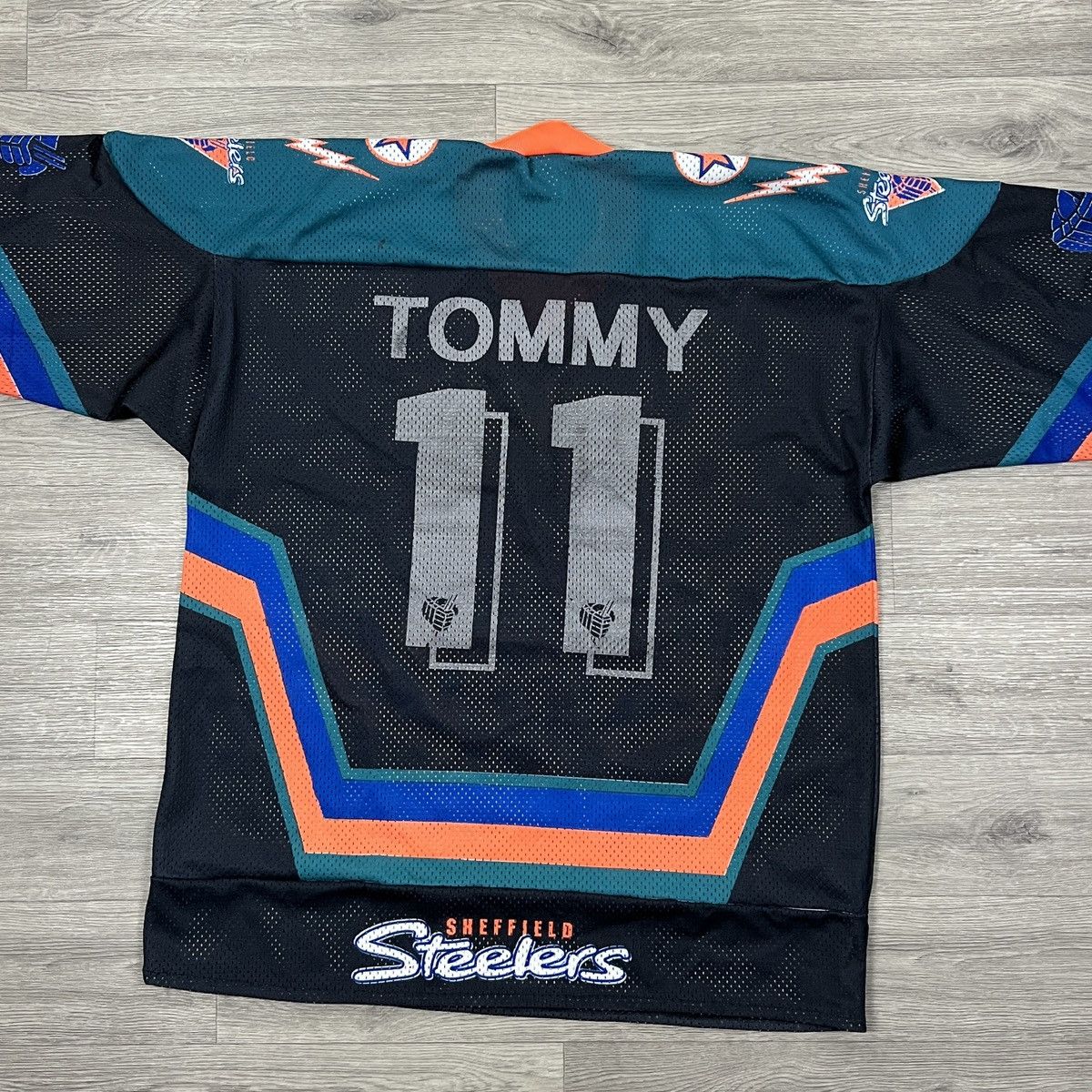 NHL 90s Sheffield Steelers Hockey Jersey Tommy #11 Topspeed Rare Size US XL / EU 56 / 4 - 10 Thumbnail