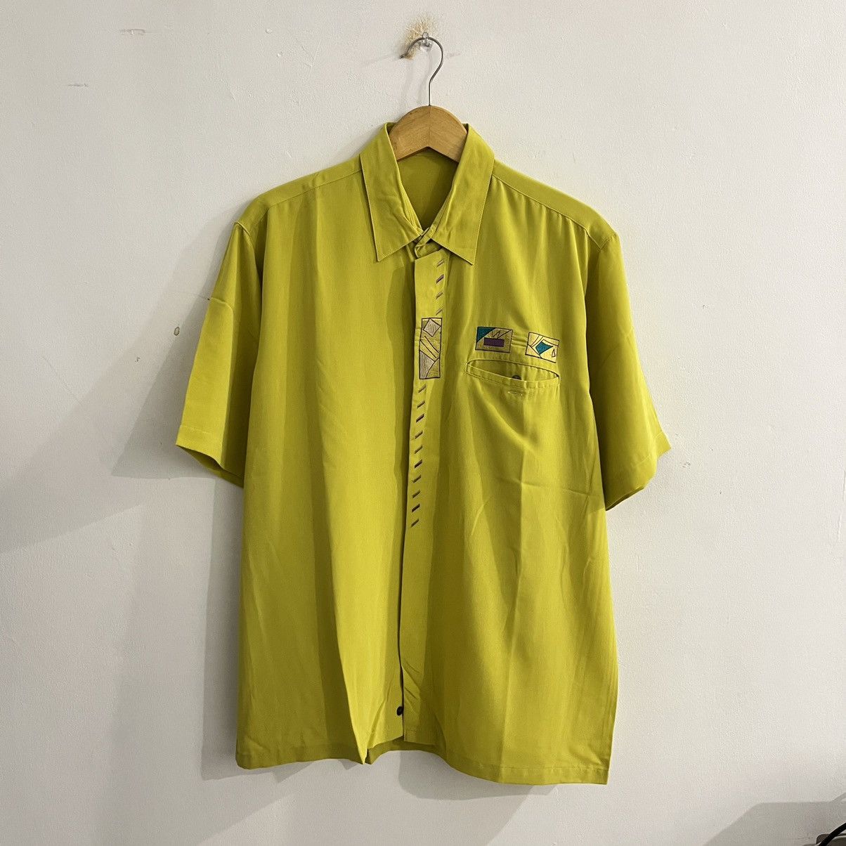 Balenciaga Balenciaga Embroidered Accent Pocket Button Up Shirt Size US M / EU 48-50 / 2 - 1 Thumbnail