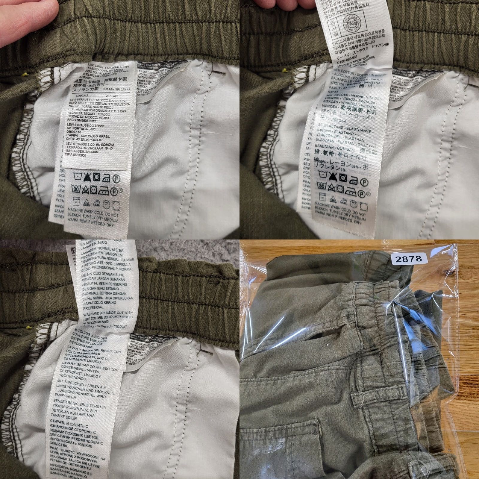 Levi's Levi's Joggers Women's Size S Green Paper Bag Stretch Street Style Chic Tapered Leg Front Flat Front Pockets Elastic Waist Casual Fall Winter Spring Size 28" / US 6 / IT 42 - 9 Thumbnail