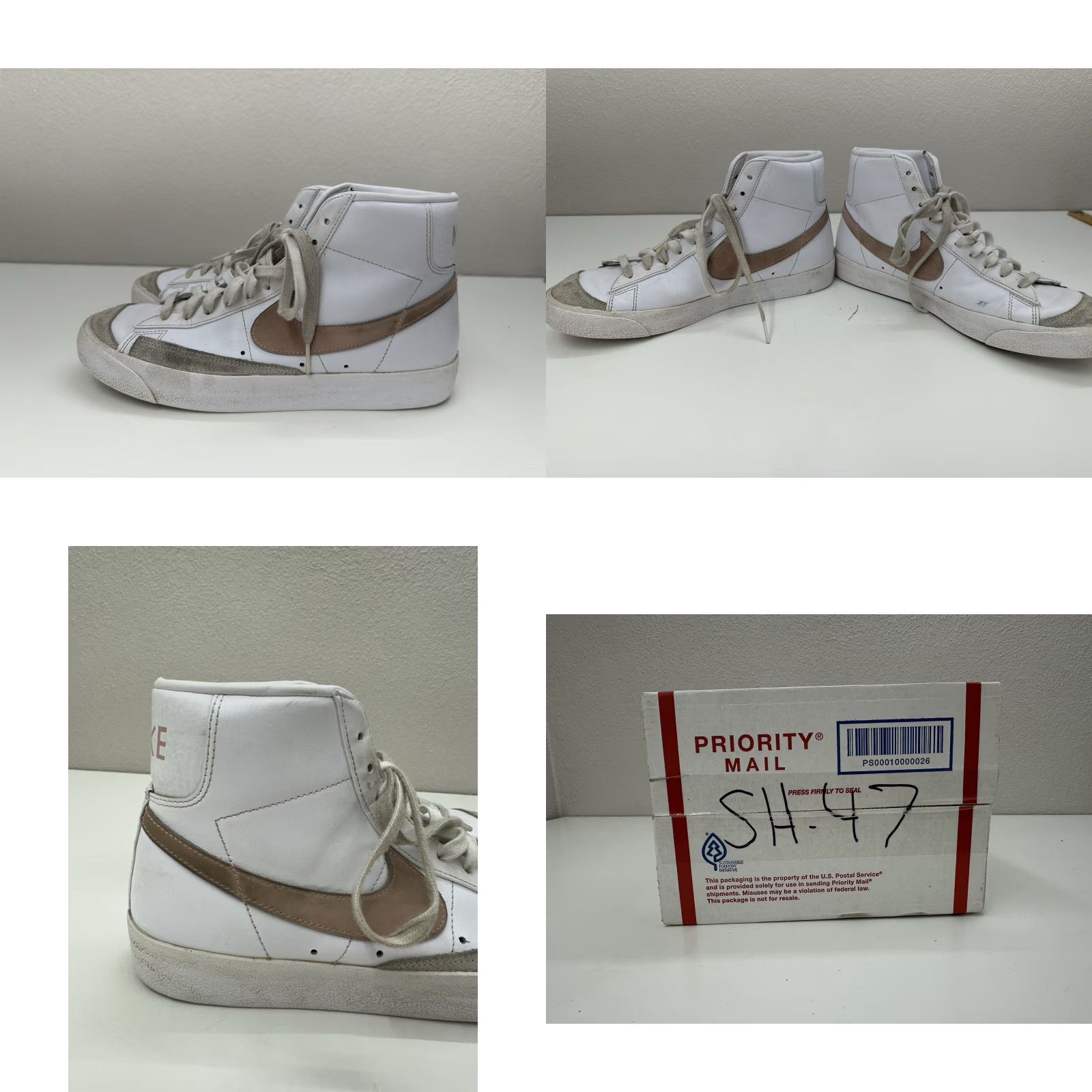 Nike Nike Blazer Mid 77 Womens Sneakers Size 11 Nike White Pink CZ1055-118 Shoes Size L / US 10 / IT 46 - 8 Thumbnail