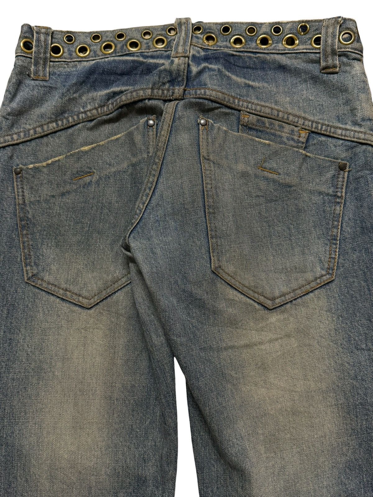 If Six Was Nine Vintage Y2K Japanese Brand Mud Wash Studded Goth Wide Leg Size US 30 / EU 46 - 5 Thumbnail