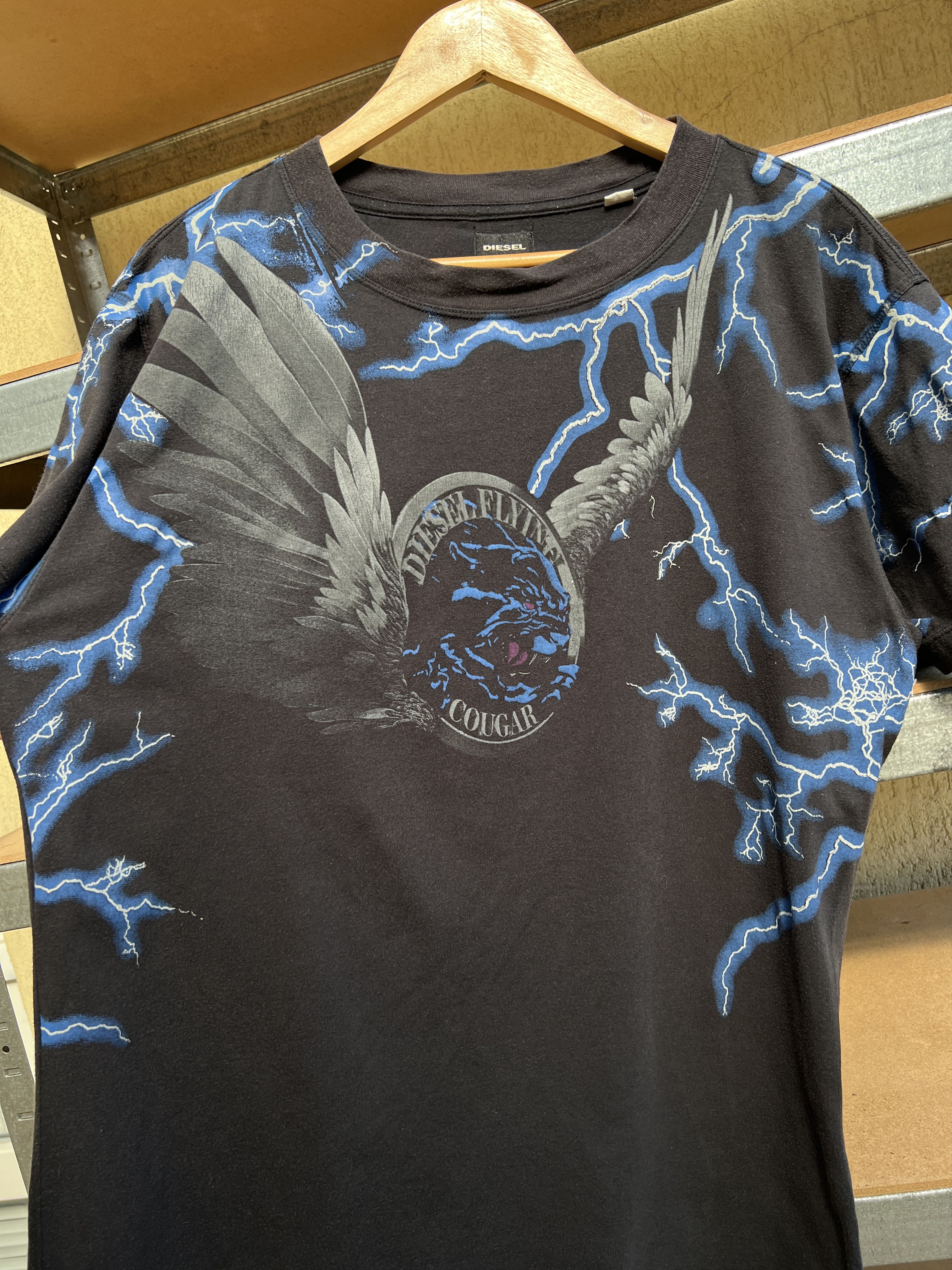 Diesel Diesel Flying Cougar Lightning Vintage Y2K Tee Size US M / EU 48-50 / 2 - 10 Thumbnail