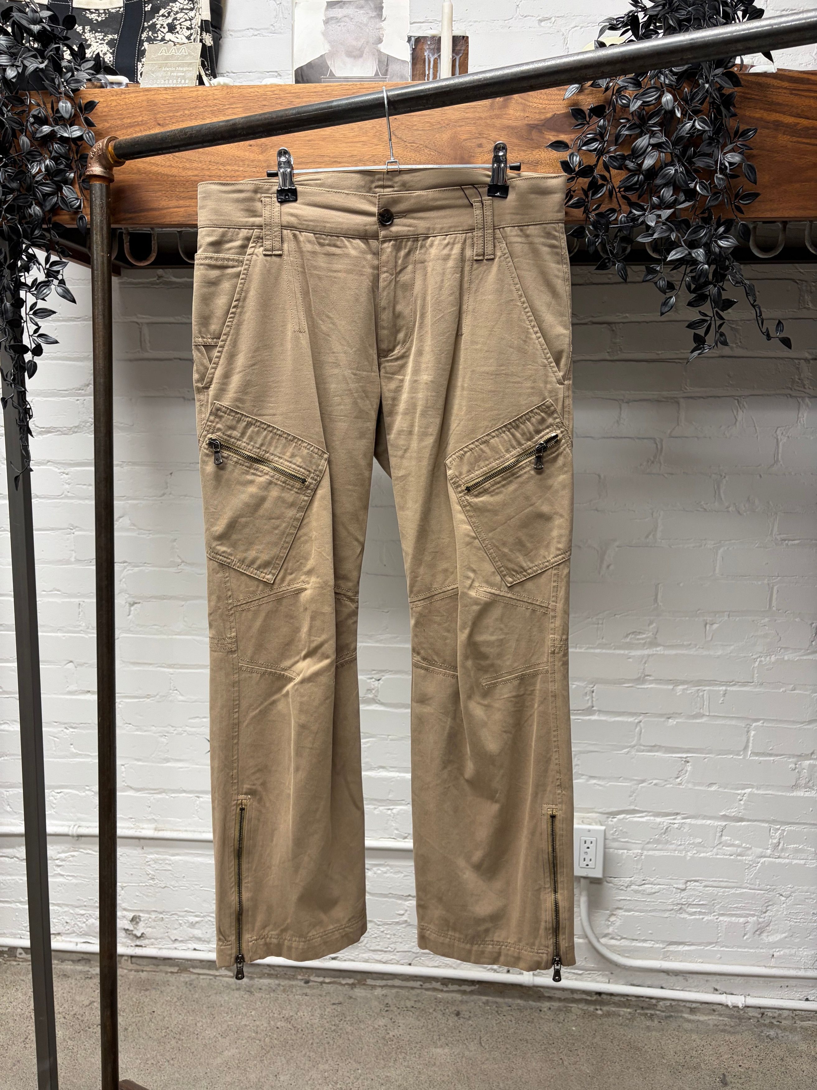 Dolce & Gabbana 2000s Dolce & Gabbana Brown Zip-Closure Cargo Pants Size US 33 - 4 Thumbnail