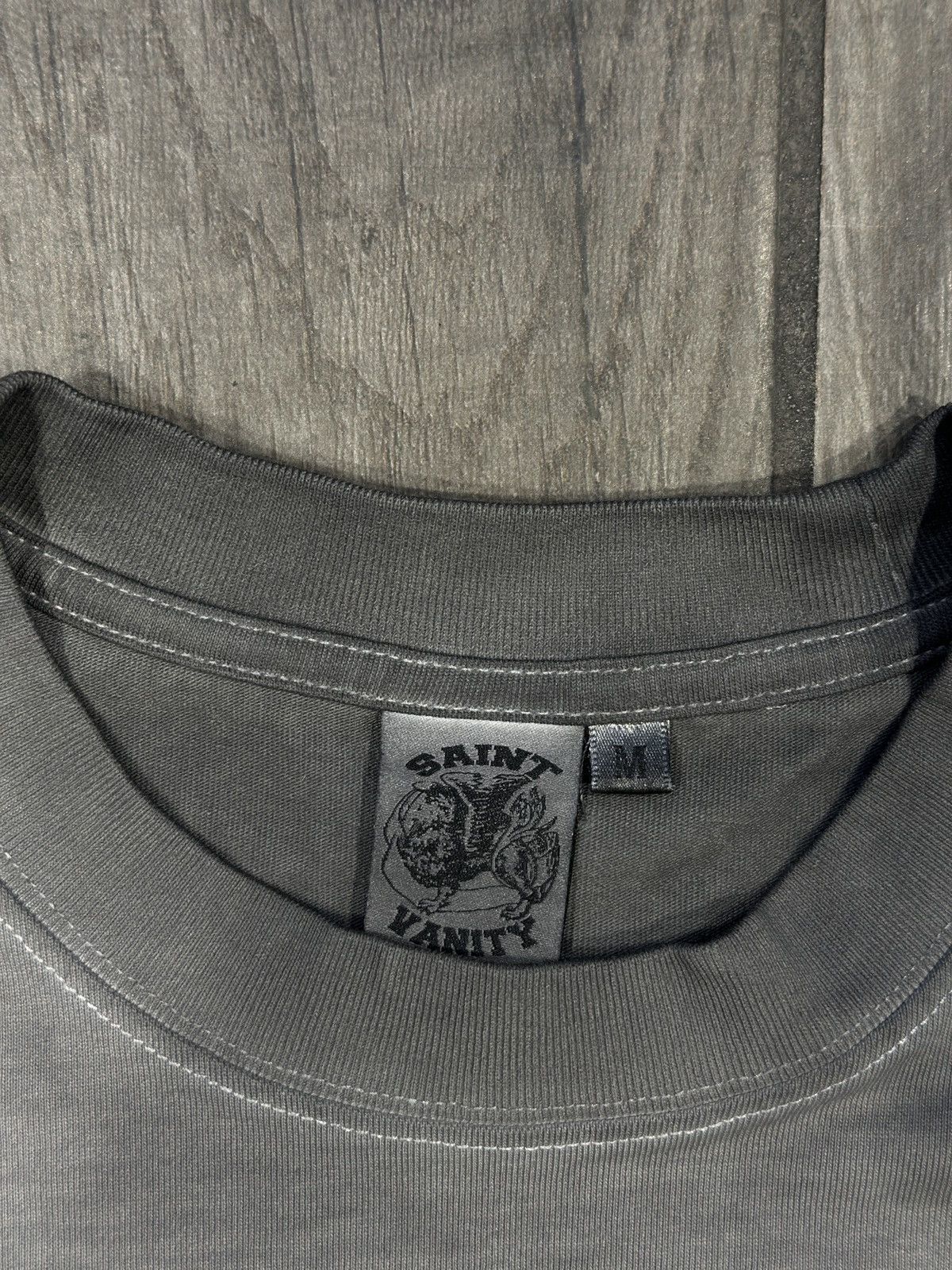 Saint Vanity SAINT VANITY CROSS TEE GREY Size US L / EU 52-54 / 3 - 3 Thumbnail