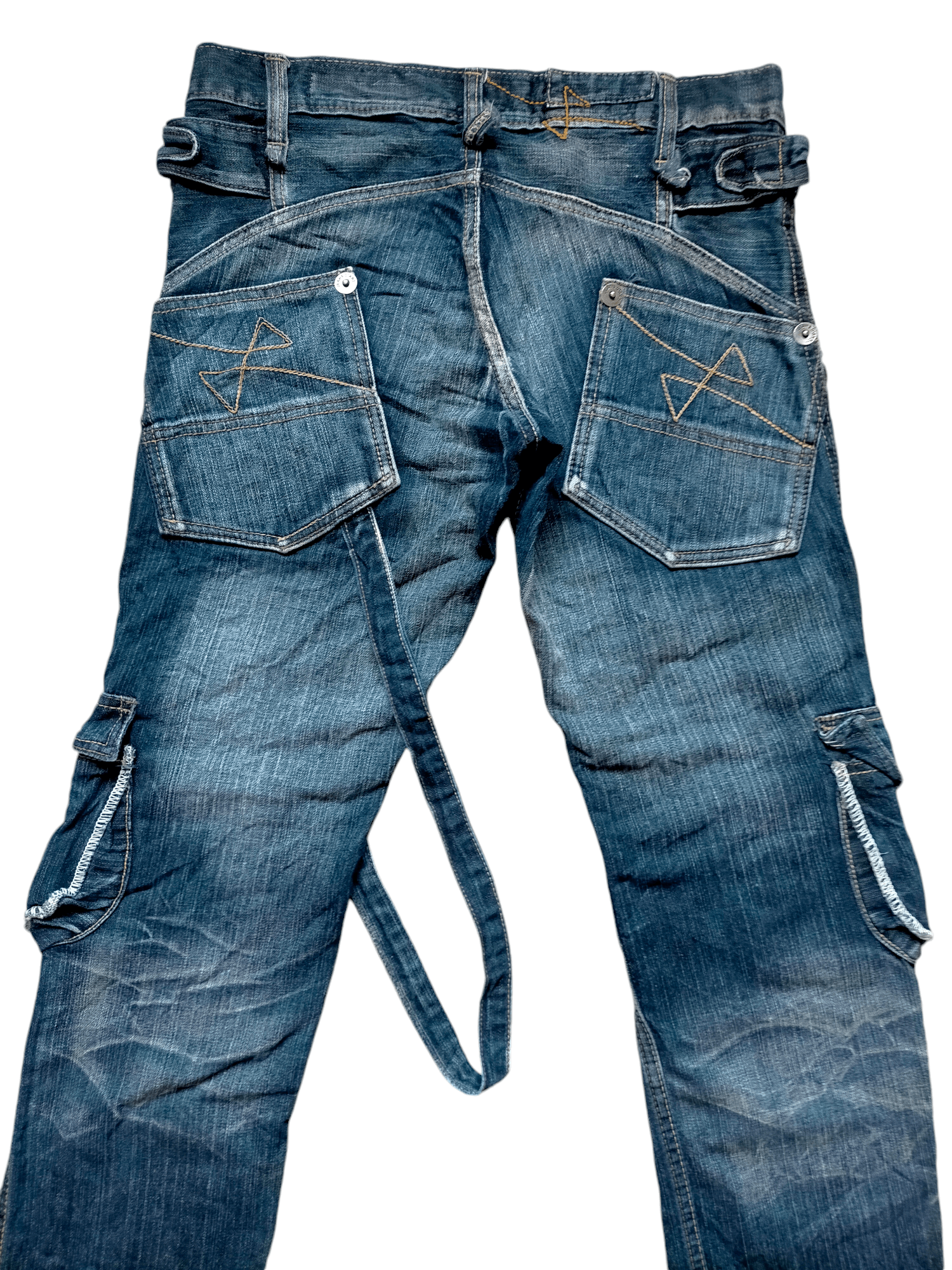 Hysteric Glamour × Japanese Brand Jeans De Art Bondage Punk Cargo Denim Pants Size US 32 / EU 48 - 12 Thumbnail