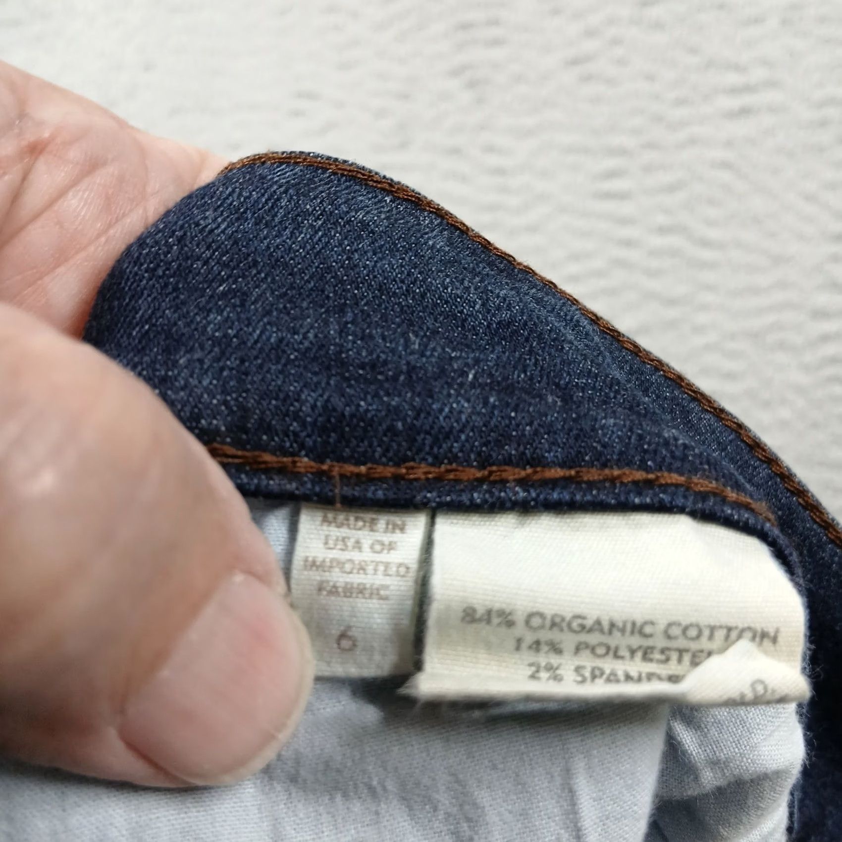 Eileen Fisher VINTAGE? No. Eileen Fisher Jeans Blue Dark Wash 6 Organic Cotton Stretch Skinny Leg Denim 5-Pocket Womens EUC Size 28" / US 6 / IT 42 - 5 Thumbnail