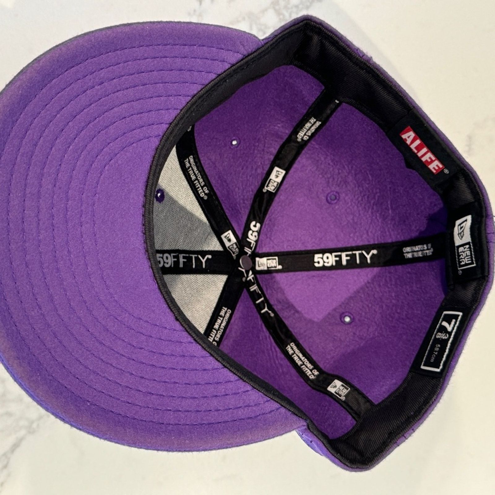 New Era A Life Purple Grape Aqua 8 NYC vintage fitted Size 7 3/8 Size ONE SIZE - 5 Thumbnail