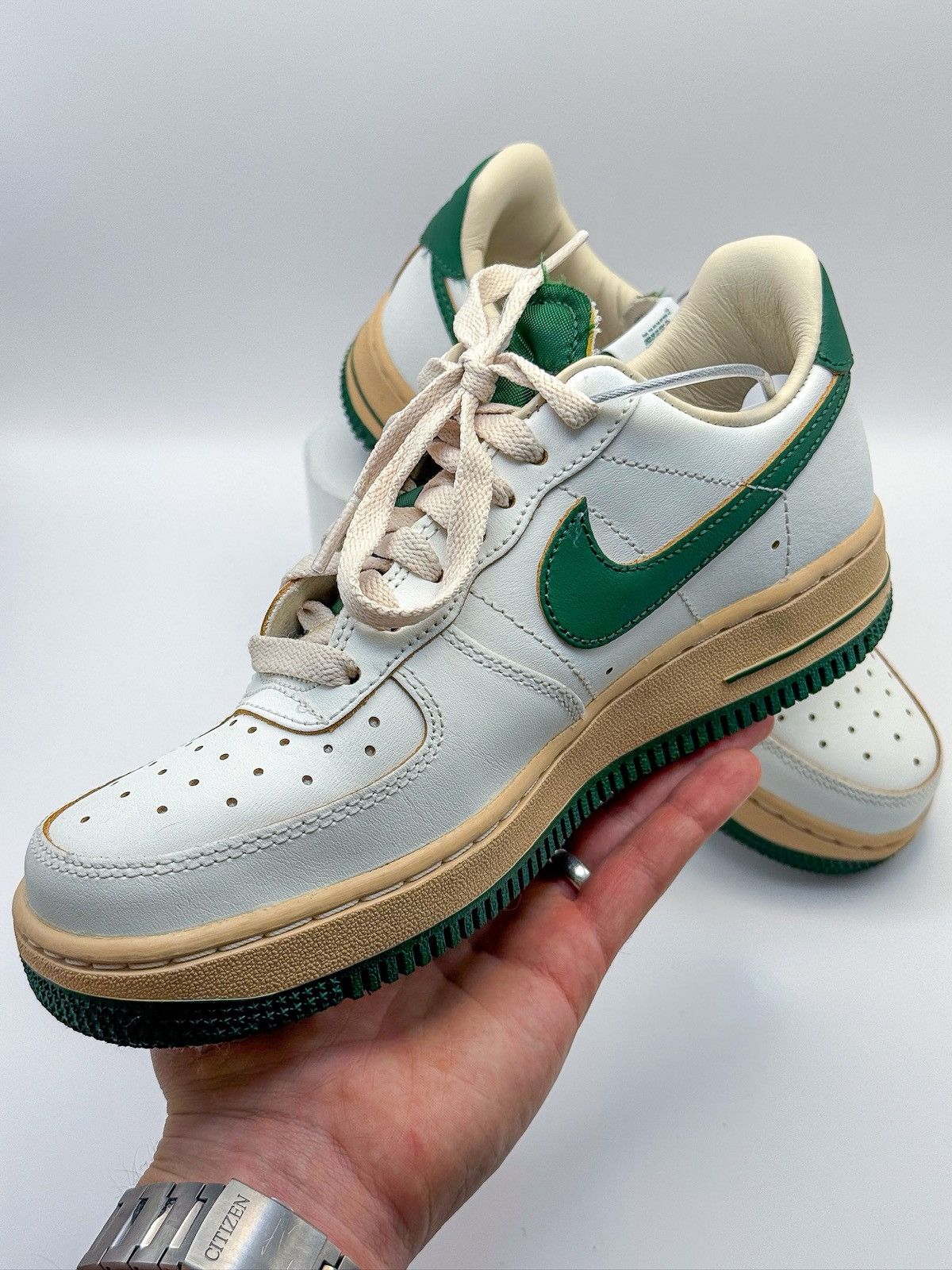 Nike Nike Air Force 1 Low '07 Vintage "White Gorge Green" Size US 6 / EU 39 - 4 Thumbnail