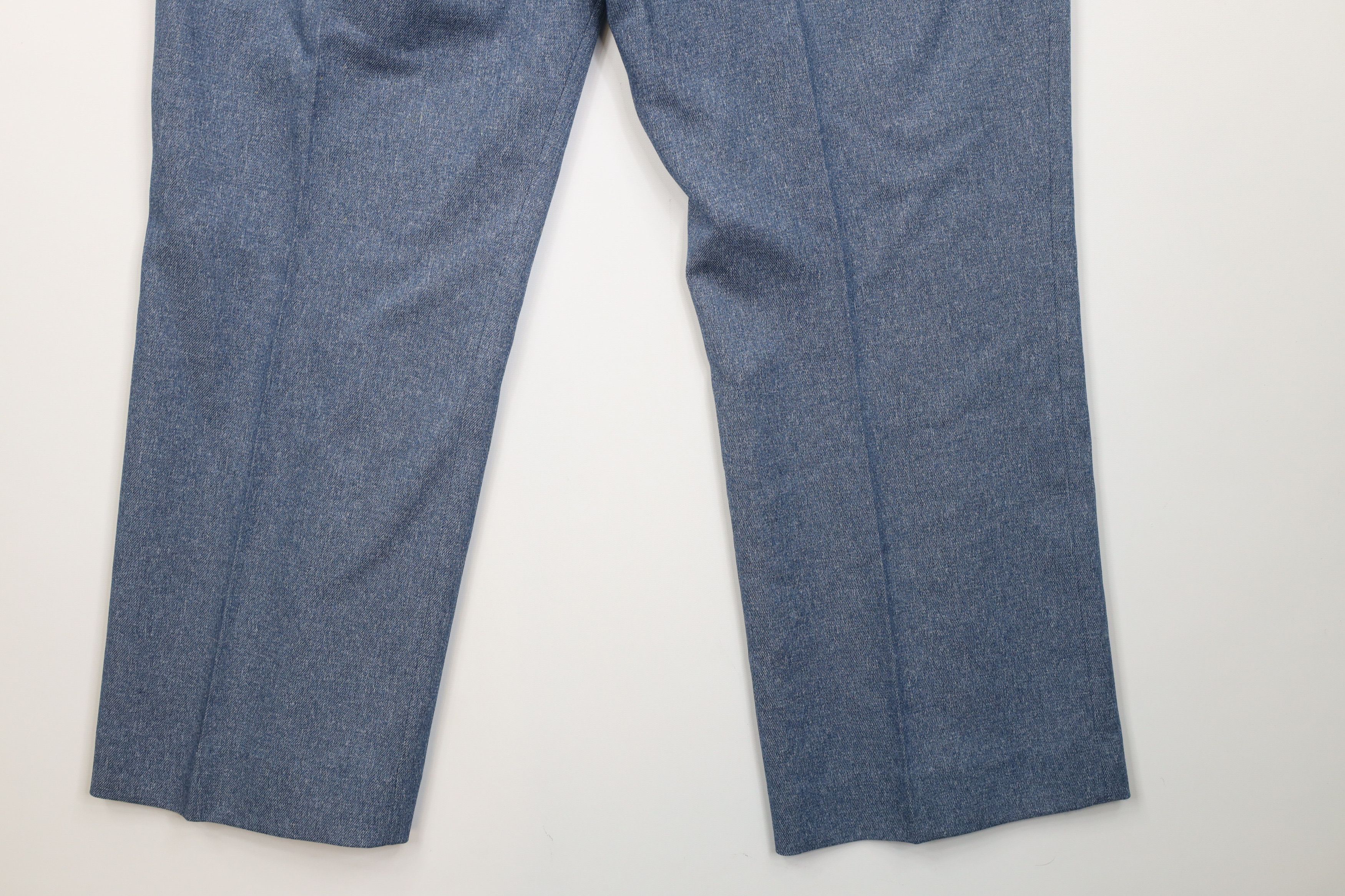 Vintage Vintage 70s Streetwear Knit Wide Leg Chino Pants Blue USA Size US 38 / EU 54 - 16 Thumbnail