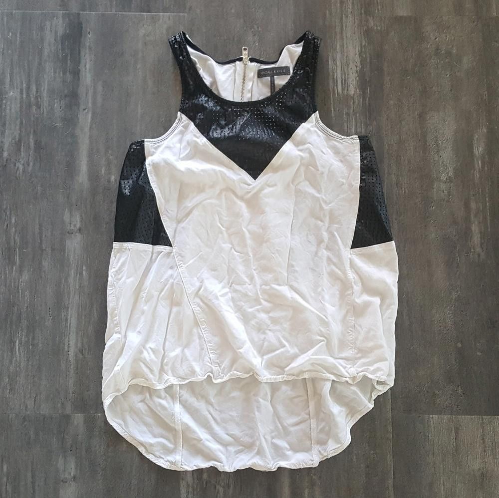 Kendall And Kylie White Black Detailed K&K Dressy Tank Size M / US 6-8 / IT 42-44 - 1 Thumbnail
