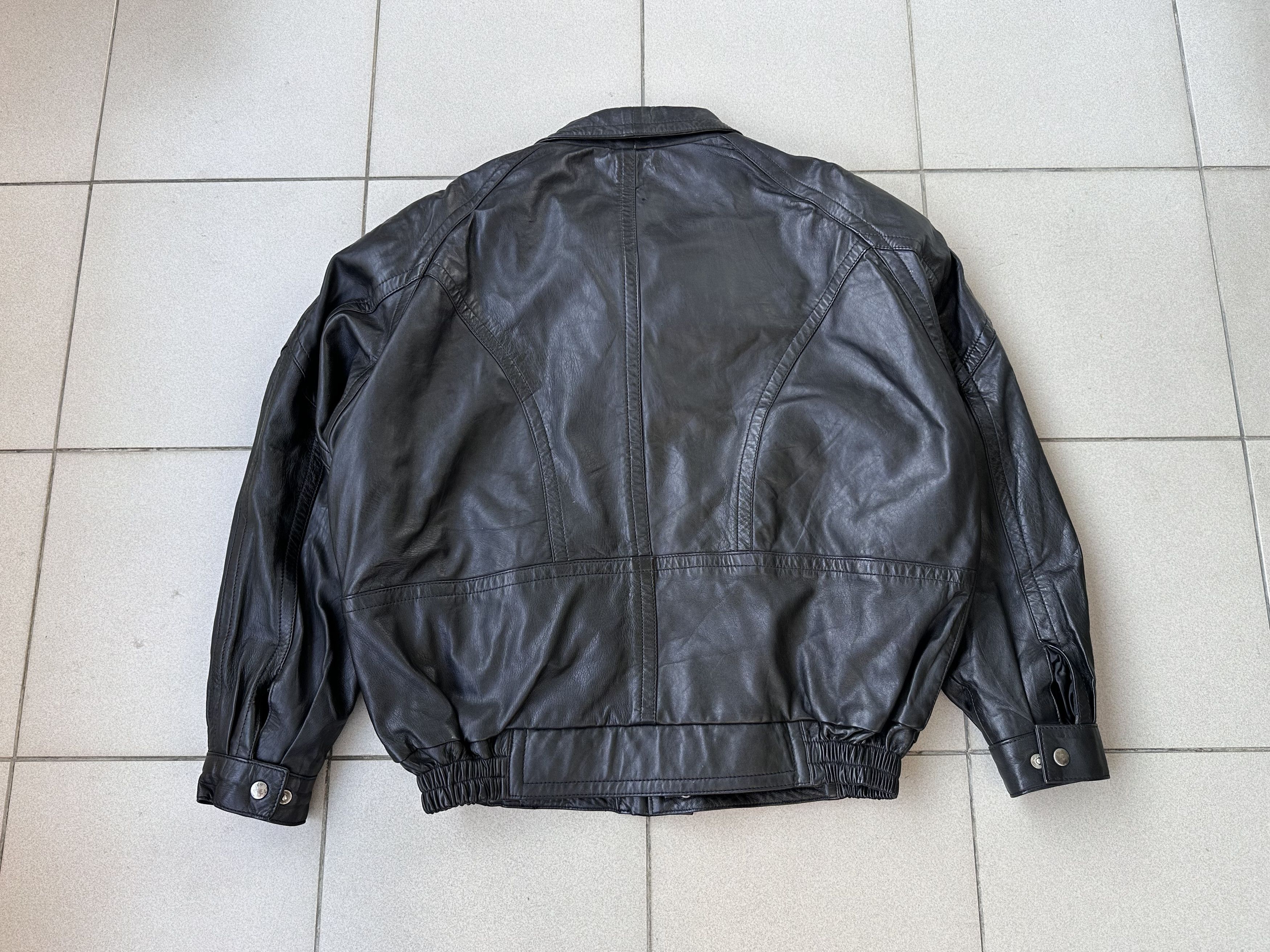 Vintage Vintage Avant Garde men biker boxy leather jacket Size US L / EU 52-54 / 3 - 10 Thumbnail