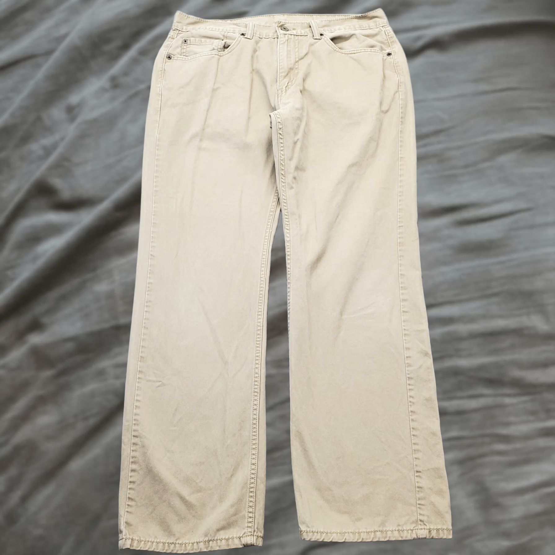 Levi's Levi's 559 Jeans Mens 34x30 Tan Denim 5-Pocket Straight Leg Streetwear Casual Long Jeans Mens Size 34 Tan Size US 34 / EU 50 - 1 Thumbnail