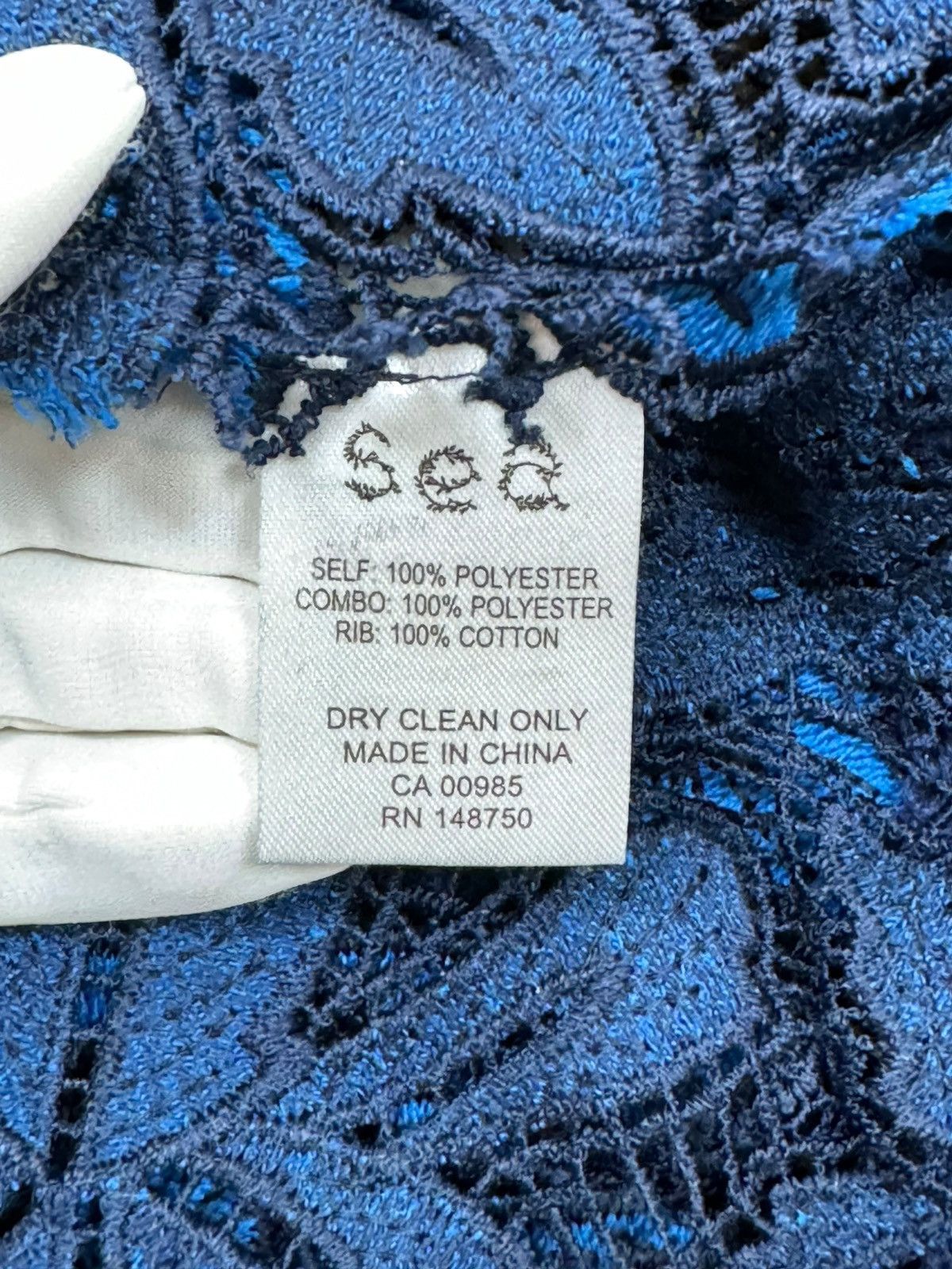 Sea New York Crotchet Sweater Mesh Embroidered size M