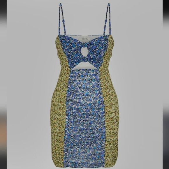 Other Ipekyol Flower Print Strappy Mini Dress Yellow Blue - Size 6 Size S / US 4 / IT 40 - 2 Thumbnail