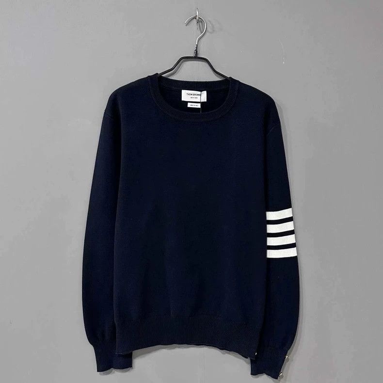 Thom Browne size5 Dark blue four-barrel knit sweater