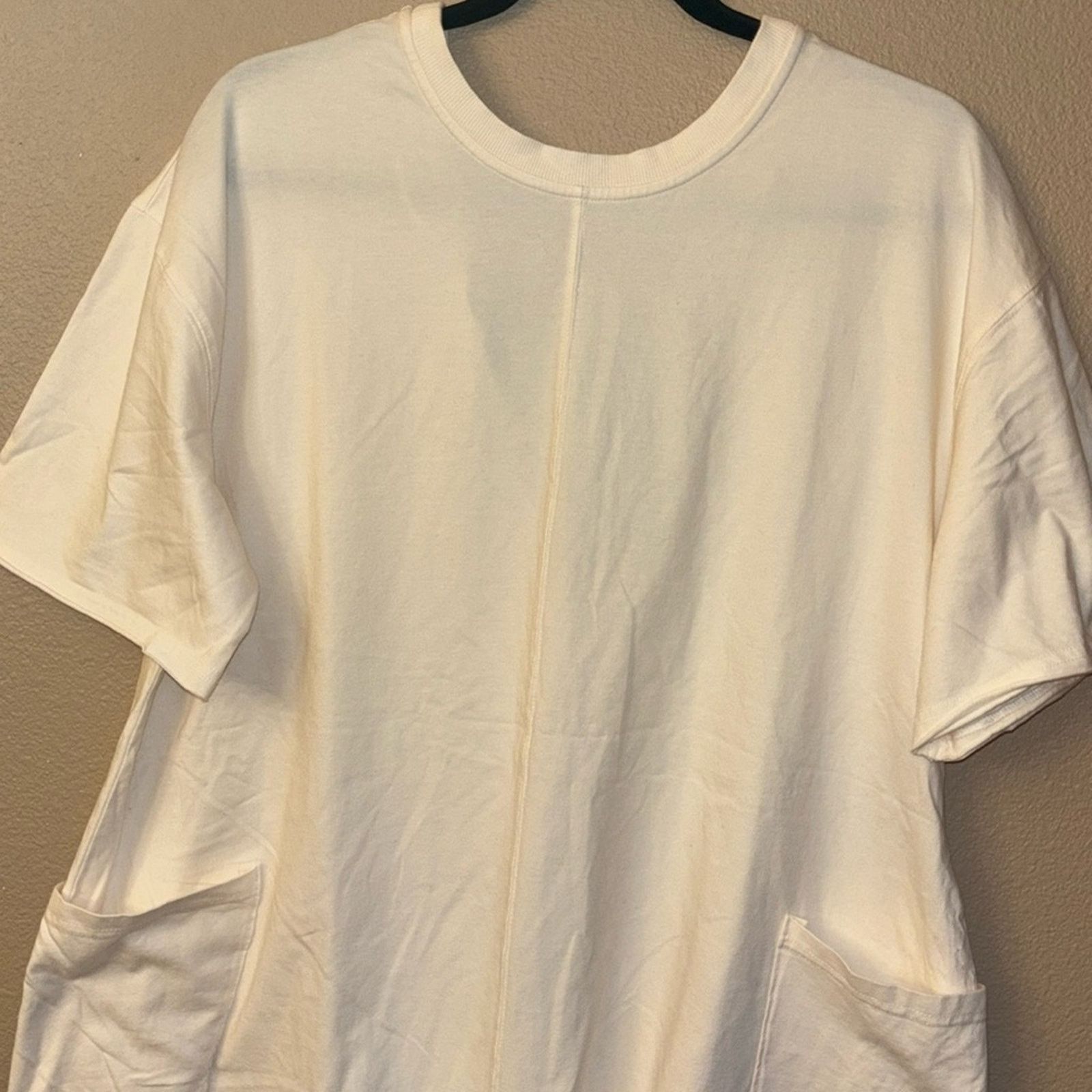 Free People NEW! FREE PEOPLE MOVEMENT Hot Shot Tee Romper Shorts S Ivory Size 27" / US 4 / IT 40 - 6 Thumbnail