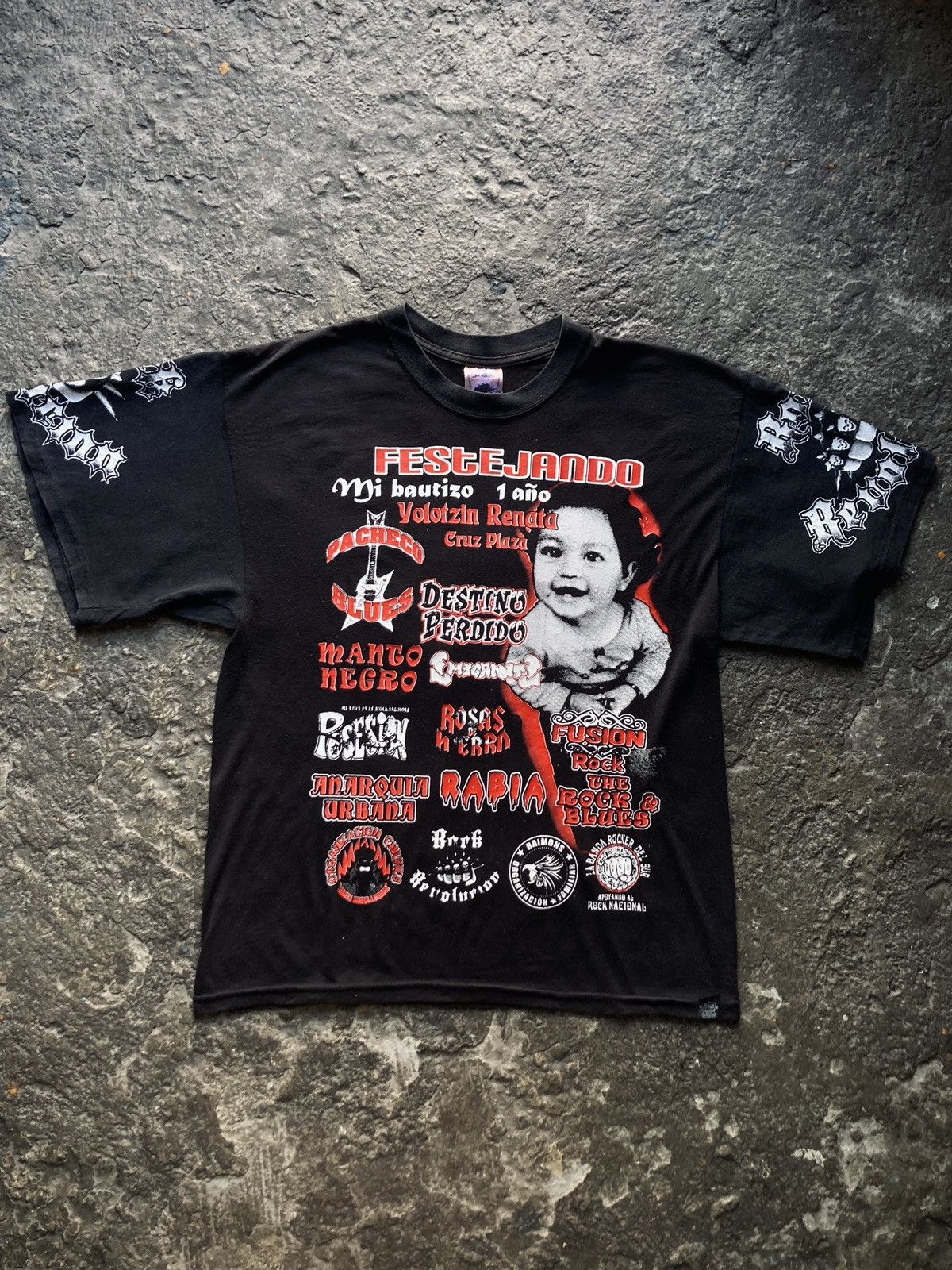 Band Tees × Vintage Vintage 90s Mexican Rock Bands Primer Bautizo AOP Size US L / EU 52-54 / 3 - 1 Thumbnail